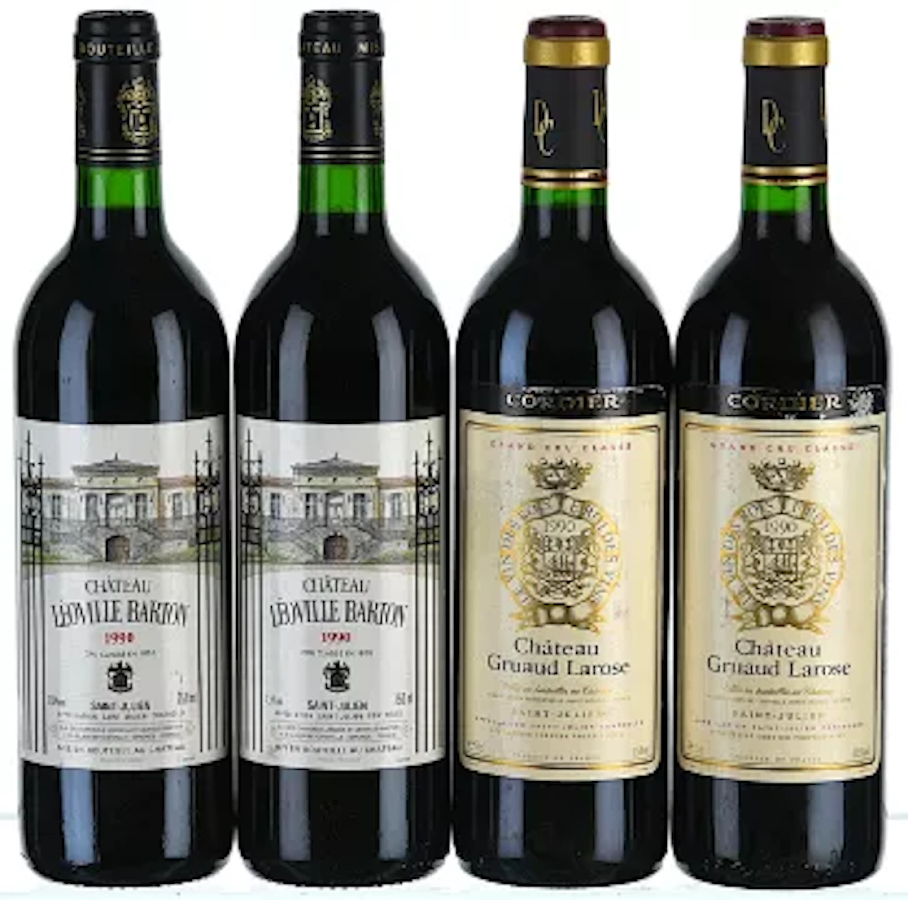 1990 Mixed Lot of Chateau Leoville Barton and Chateau Gruaud Larose
