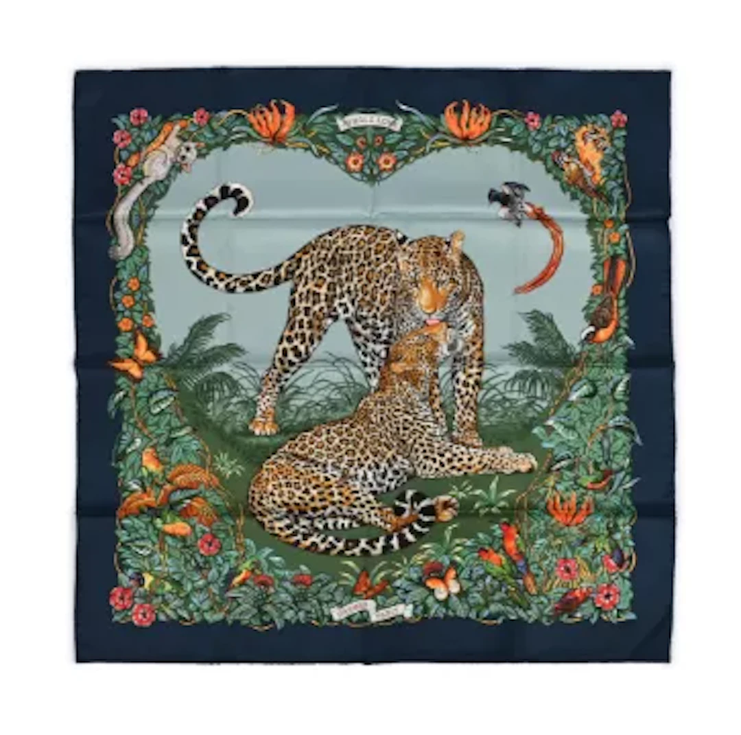 HERMÈS, JUNGLE LOVE, A SILK SCARF