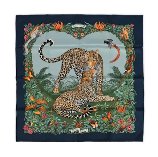 HERMÈS, JUNGLE LOVE, A SILK SCARF