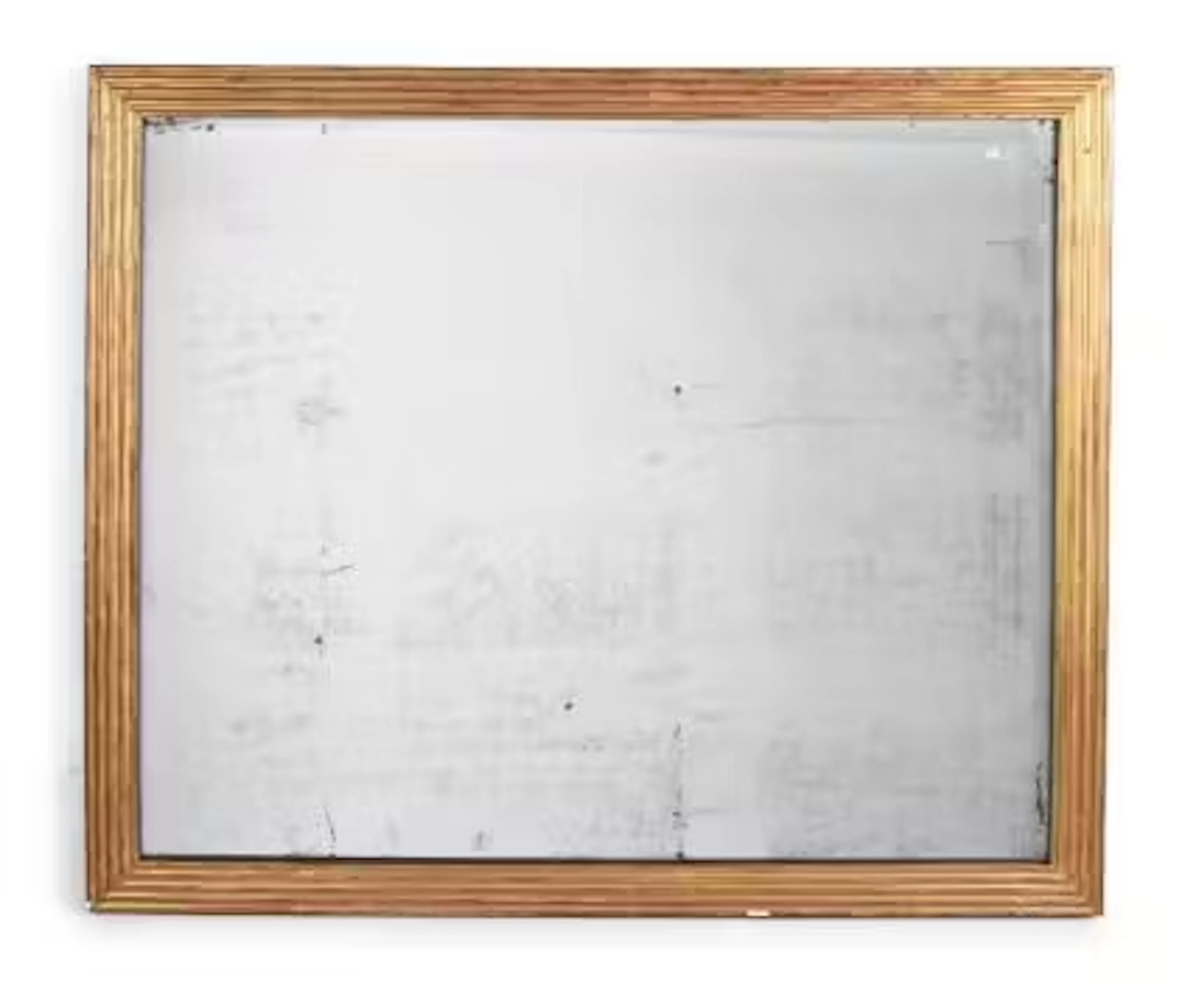 A RECTANGULAR GILTWOOD WALL MIRROR, 19TH CENTURY