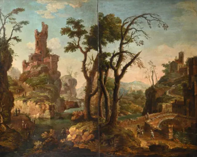 ITALIAN SCHOOL (18TH CENTURY), PANORAMIC LANDSCAPE