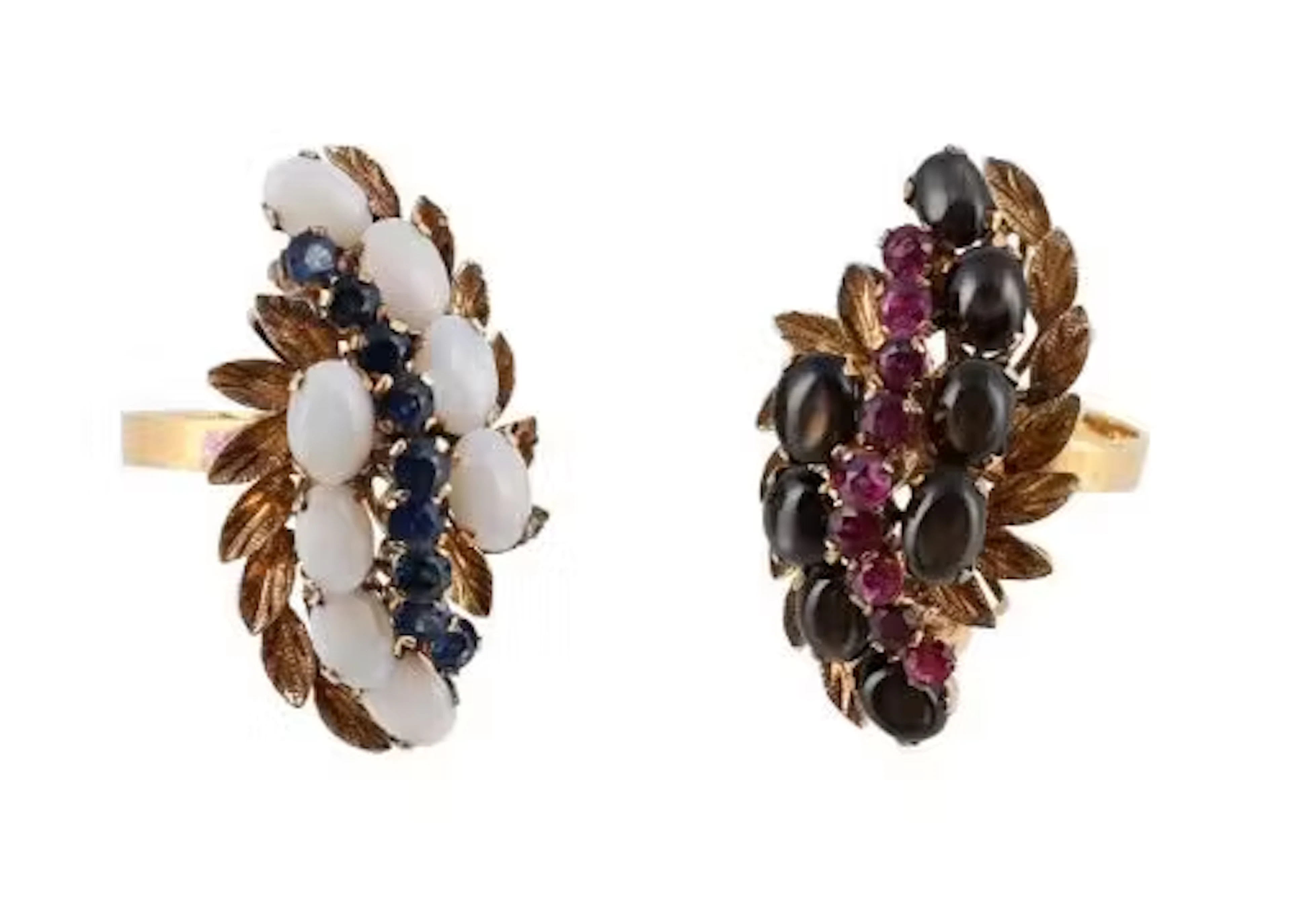 TWO GEM SET DRESS RINGS