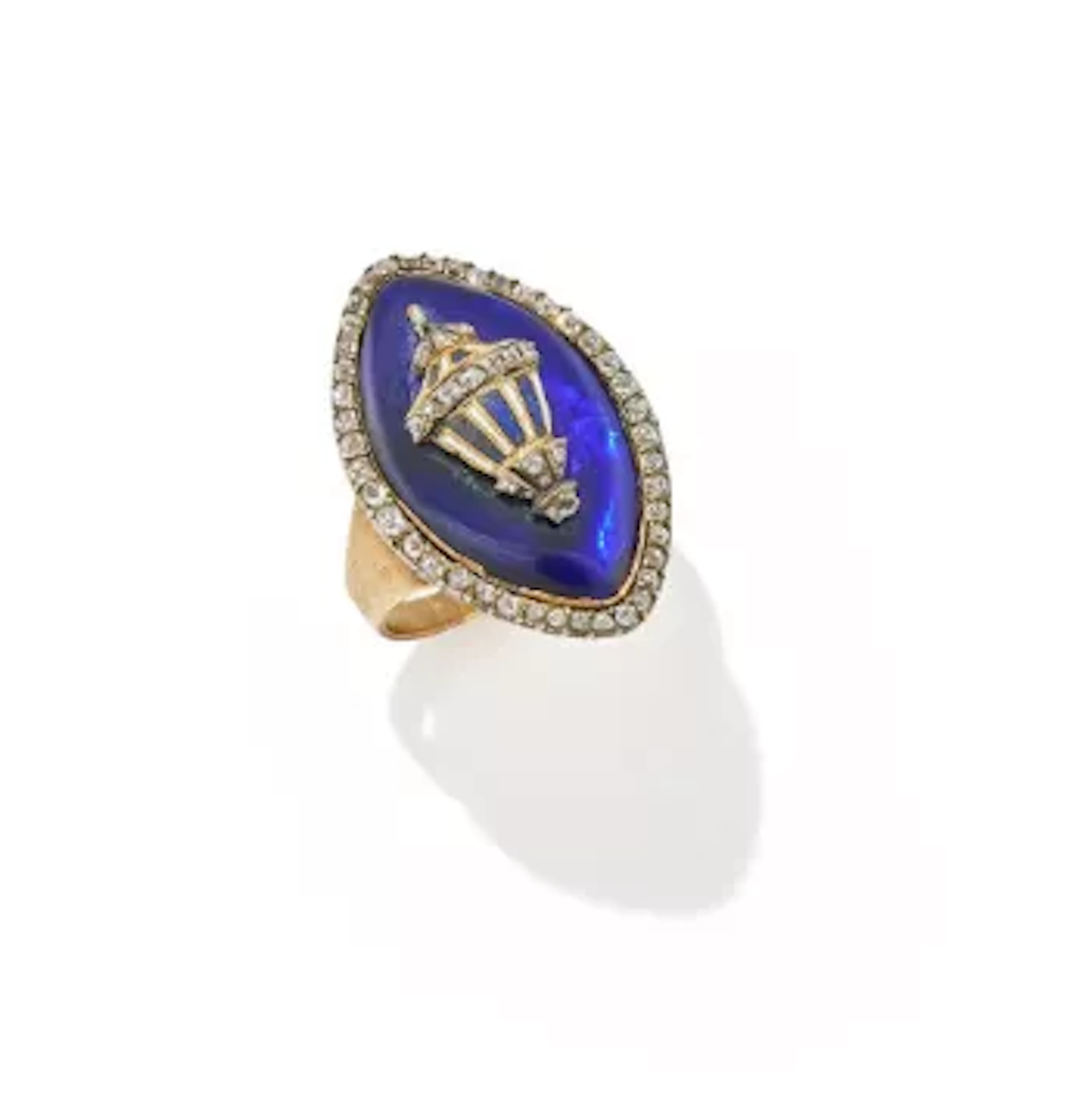 A GEORGIAN AND LATER DIAMOND SET MOURNING RING