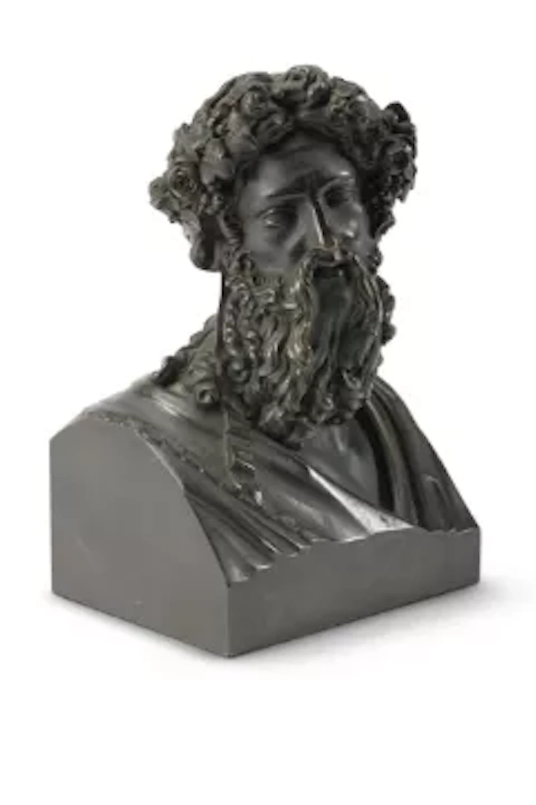 AFTER THE ANTIQUE, A BRONZE BUST OF URANUS, 19TH CENTURY