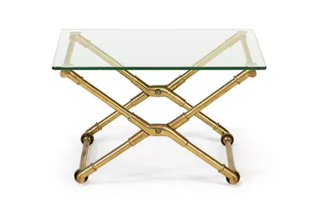 MODERN, 'X' FRAME FOLDING COFFEE TABLE, 21ST CENTURY