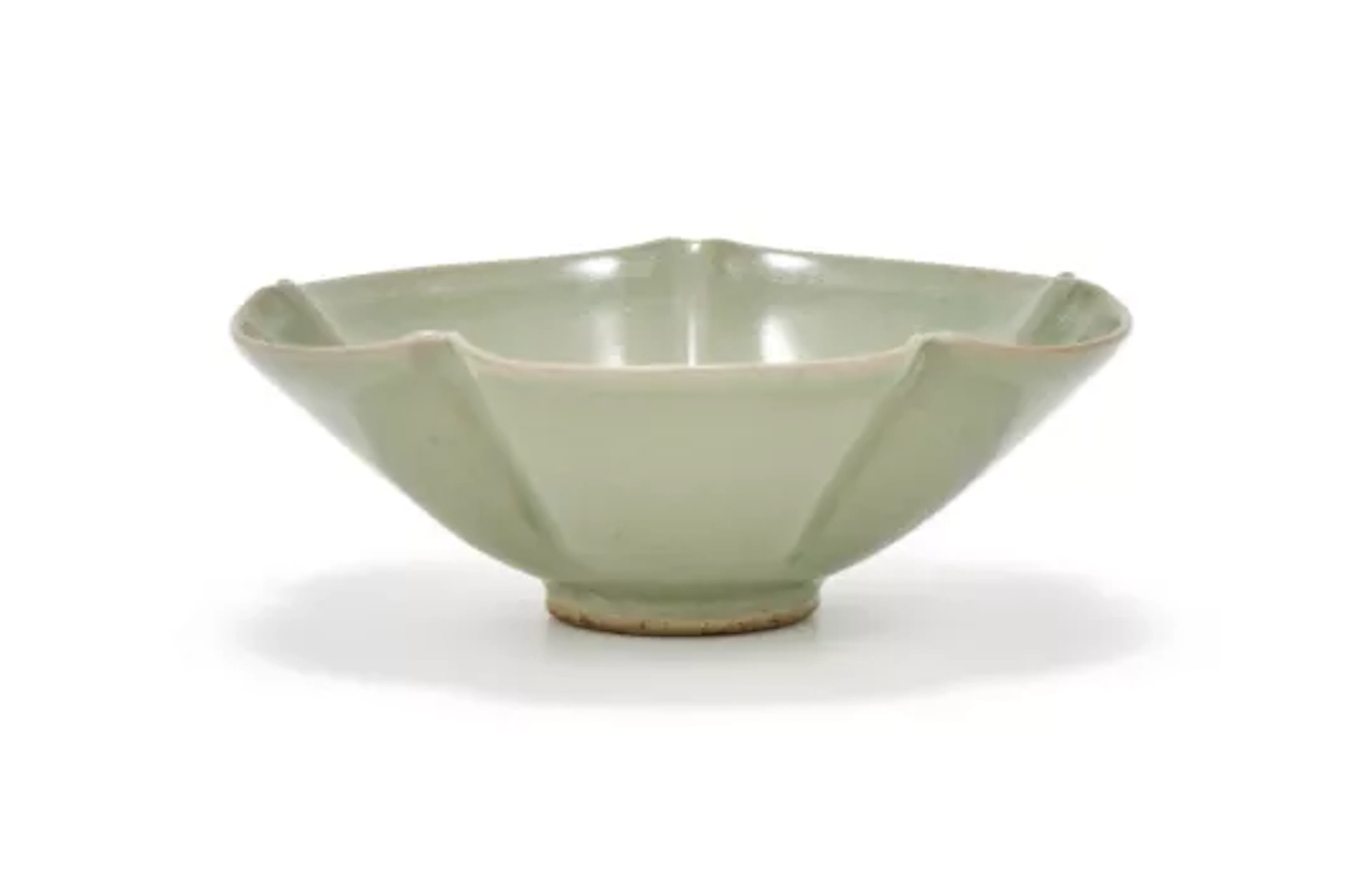 A Chinese Yaozhou lobed bowl, Five Dynasties or Northern Song Dynasty