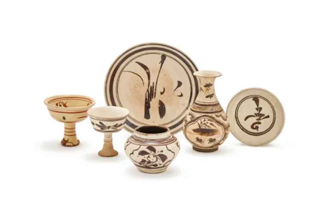 A group of various painted Cizhou wares, mainly Yuan to Ming dynasty