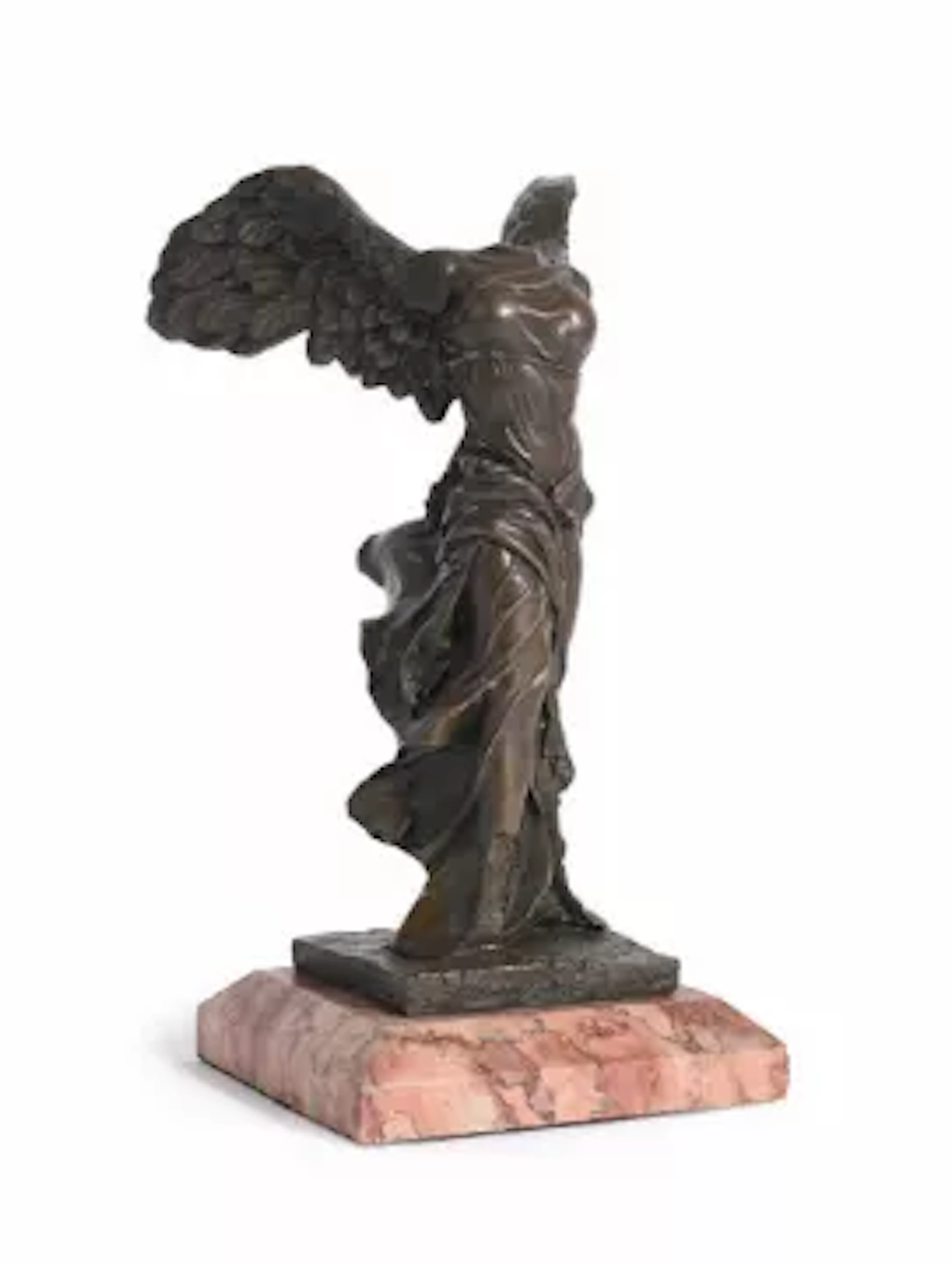 AFTER THE ANTIQUE, A BRONZE FIGURE OF THE WINGED VICTORY OF SAMOTHRACE