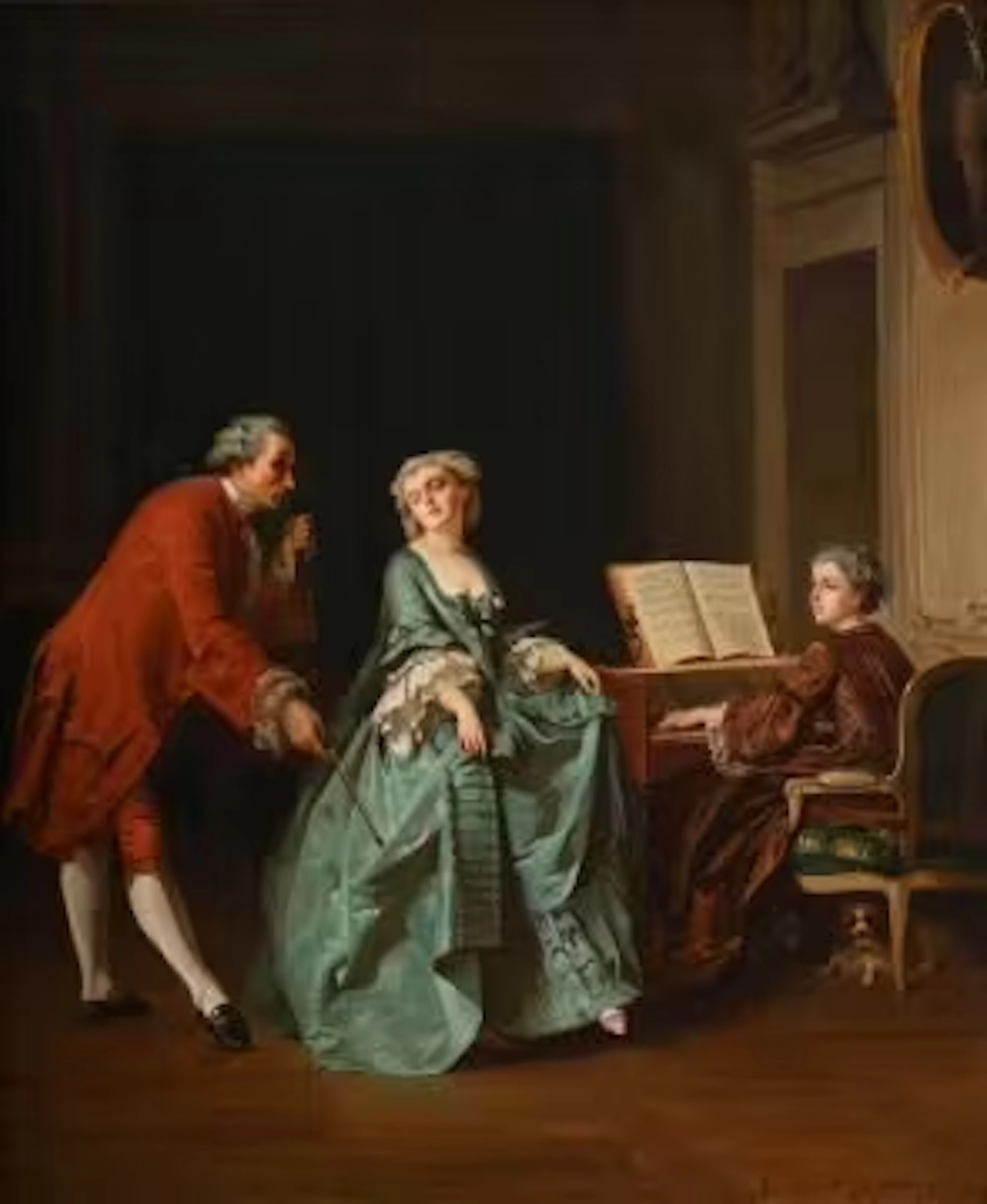 JOSPEH CARAUD (FRENCH 1821 - 1905), A MUSICAL TRIO