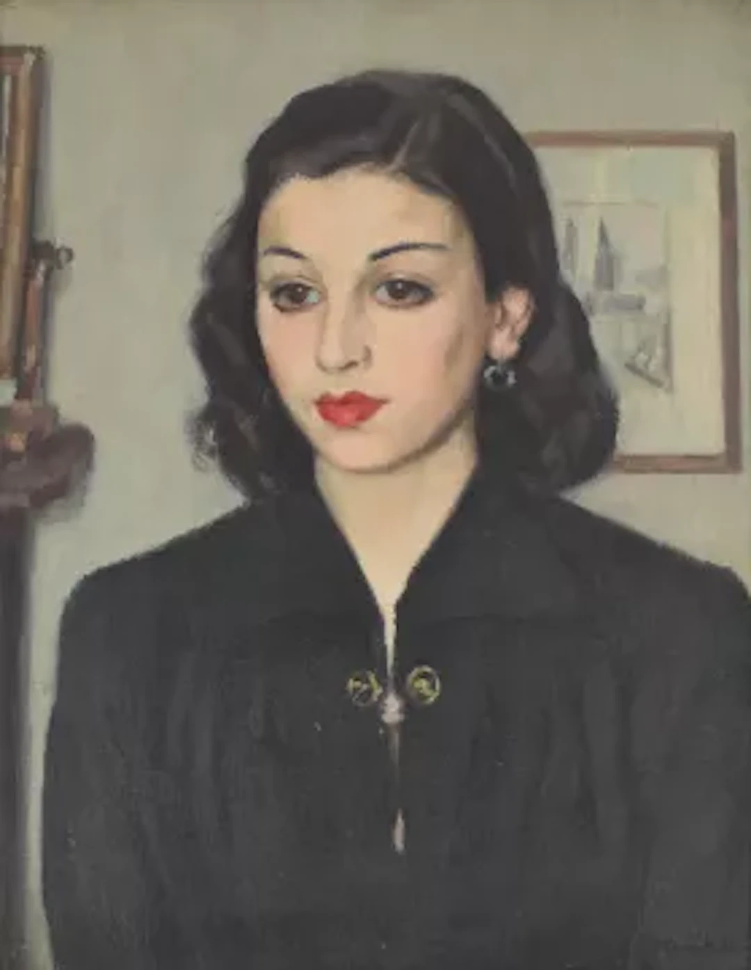 λ CLIFFORD HALL (BRITISH 1904-1973), PORTRAIT OF A YOUNG WOMAN