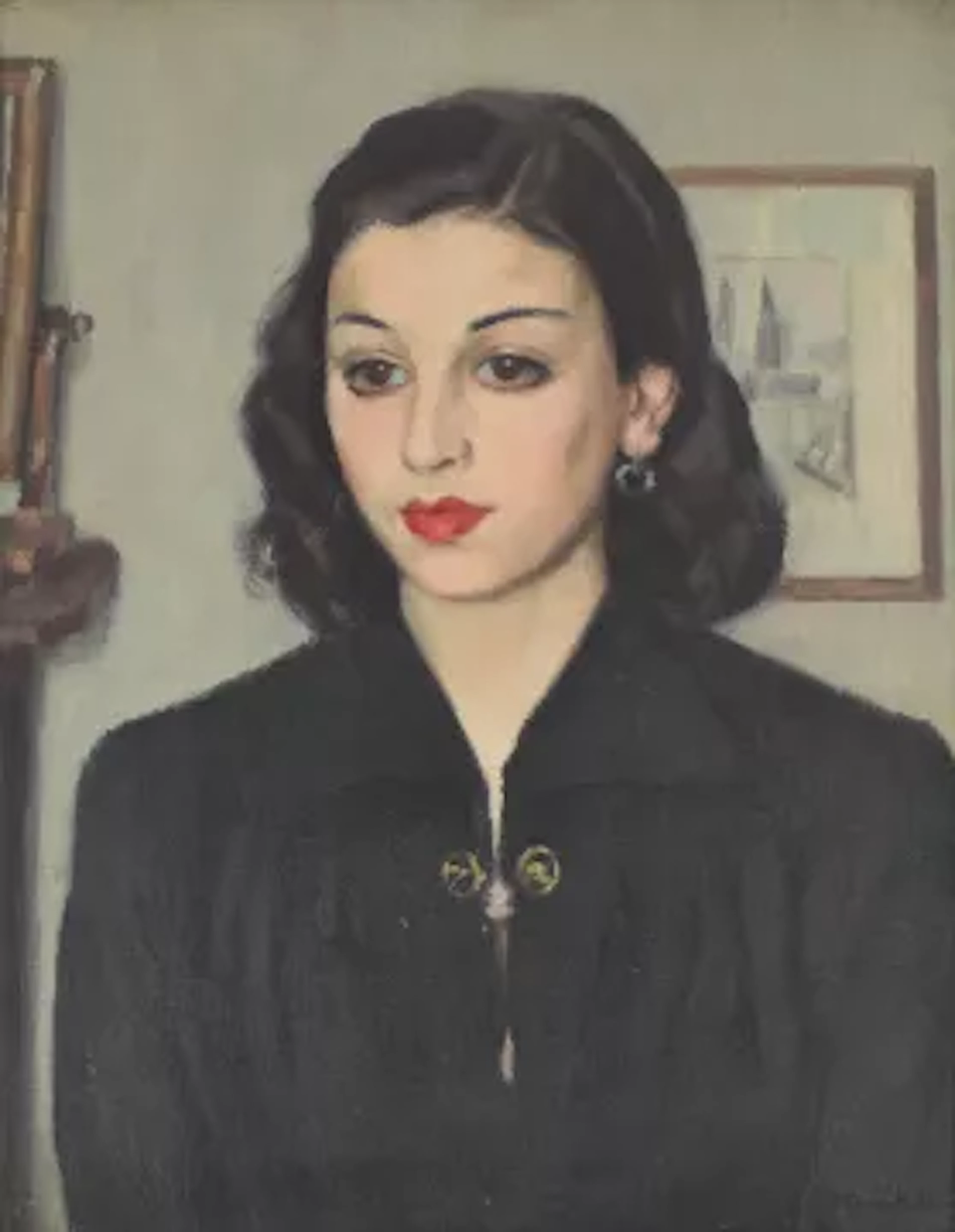 λ CLIFFORD HALL (BRITISH 1904-1973), PORTRAIT OF A YOUNG WOMAN