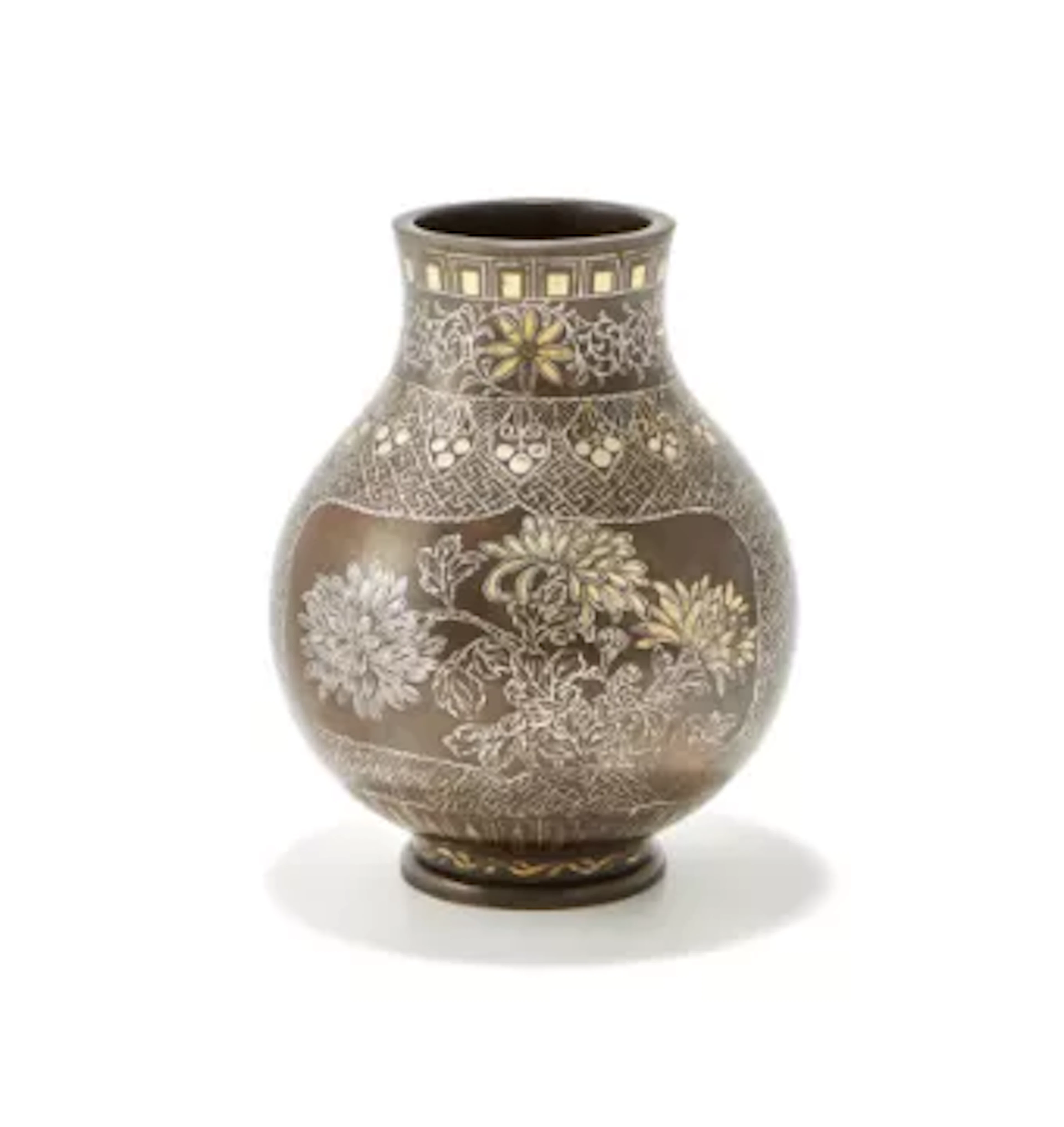 An attractive Chinese, pear-shaped bronze vase
