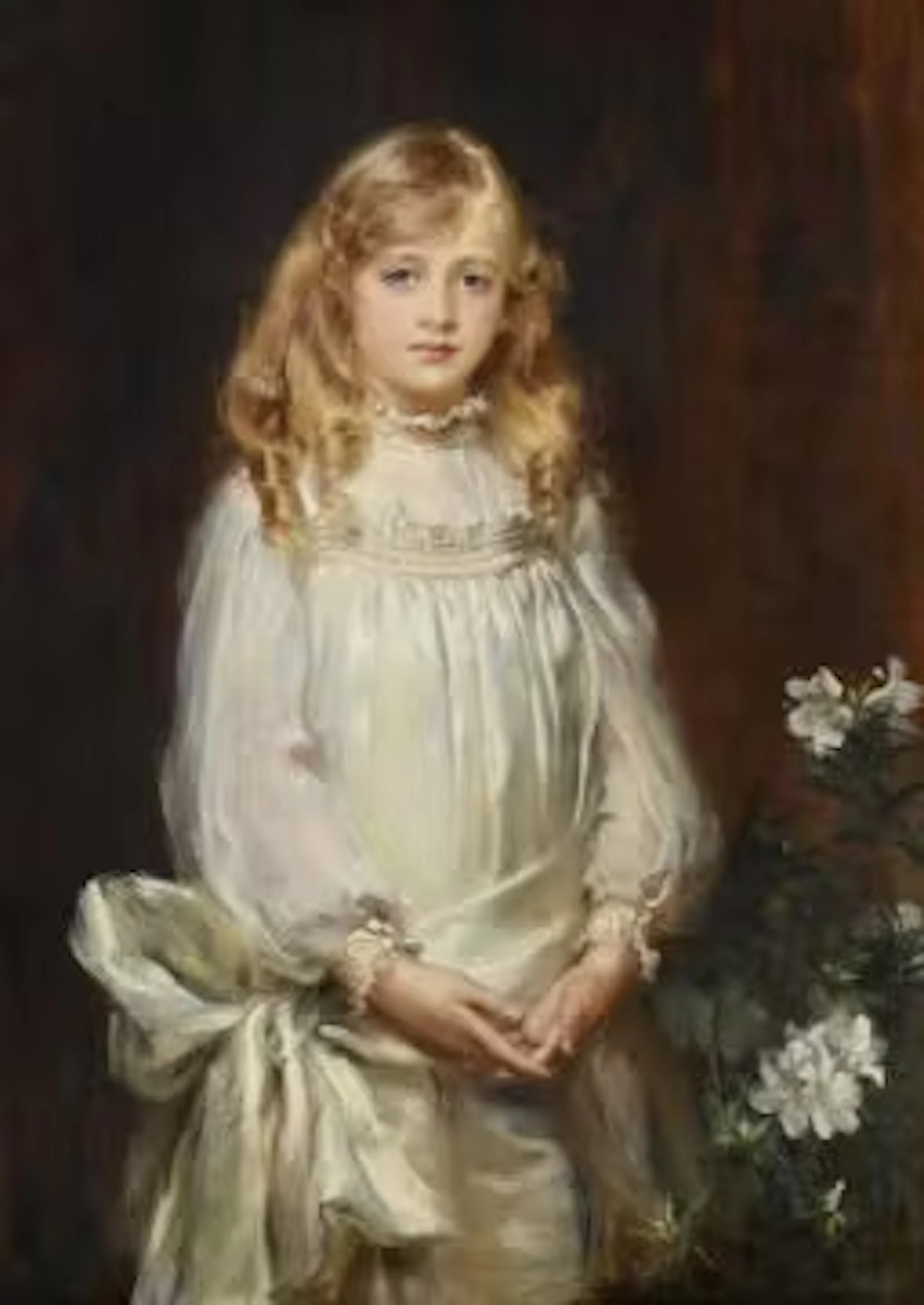 MARY LEMON WALLER (BRITISH 1851 - 1931), THE WHITE DRESS