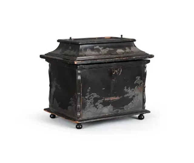 A Japanese, Lacquered Wood Table Casket