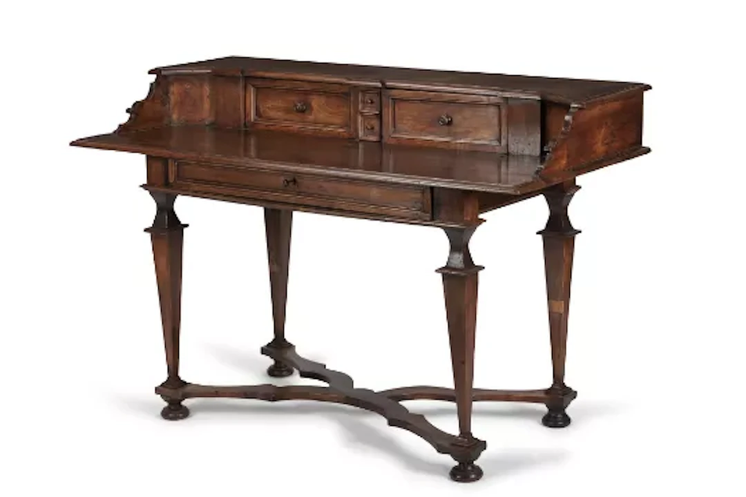 A WALNUT WRITING TABLE, ITALIAN, 18TH CENTURY
