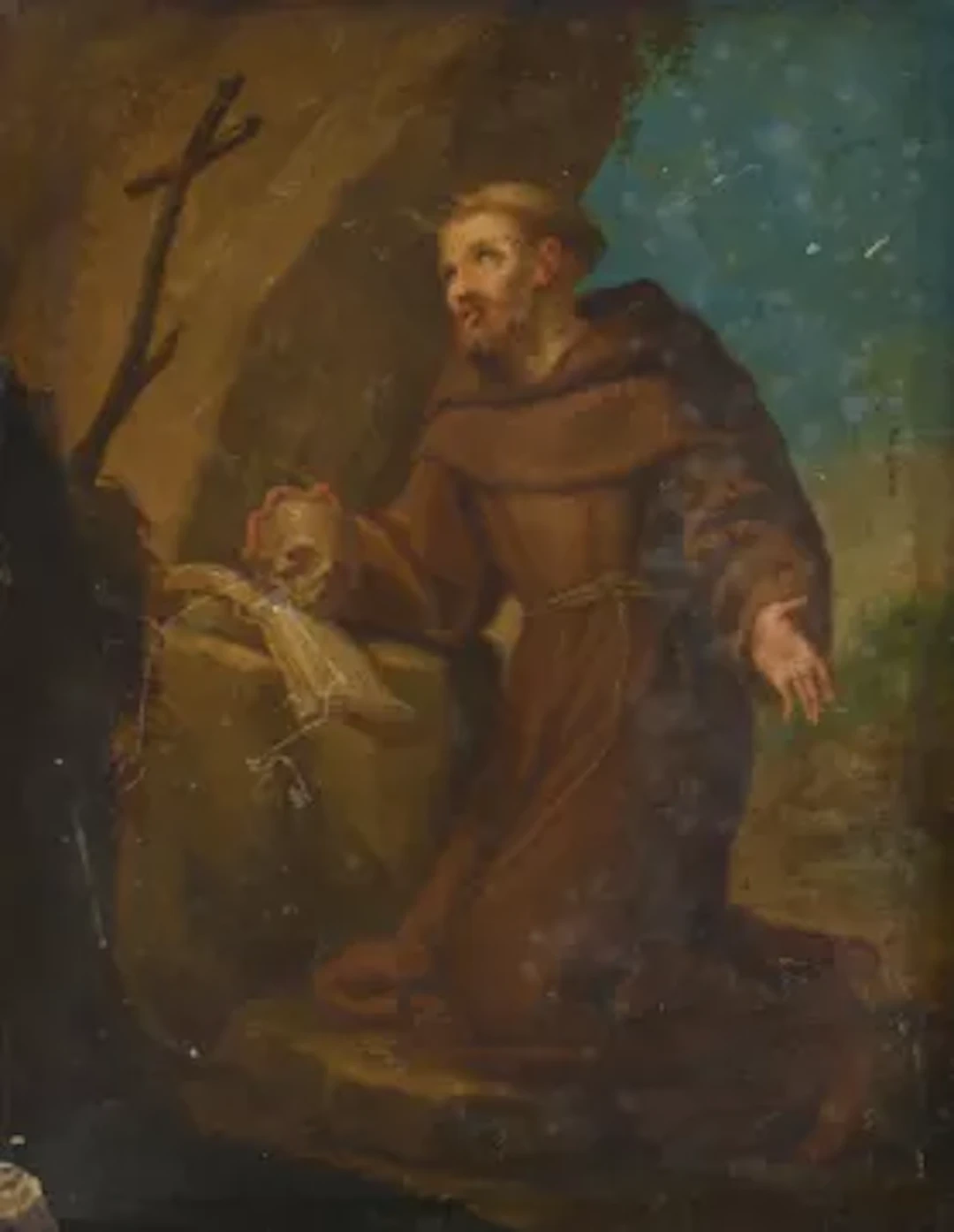 ITALIAN SCHOOL (LATE 17TH CENTURY), SAINT FRANCIS IN PRAYER