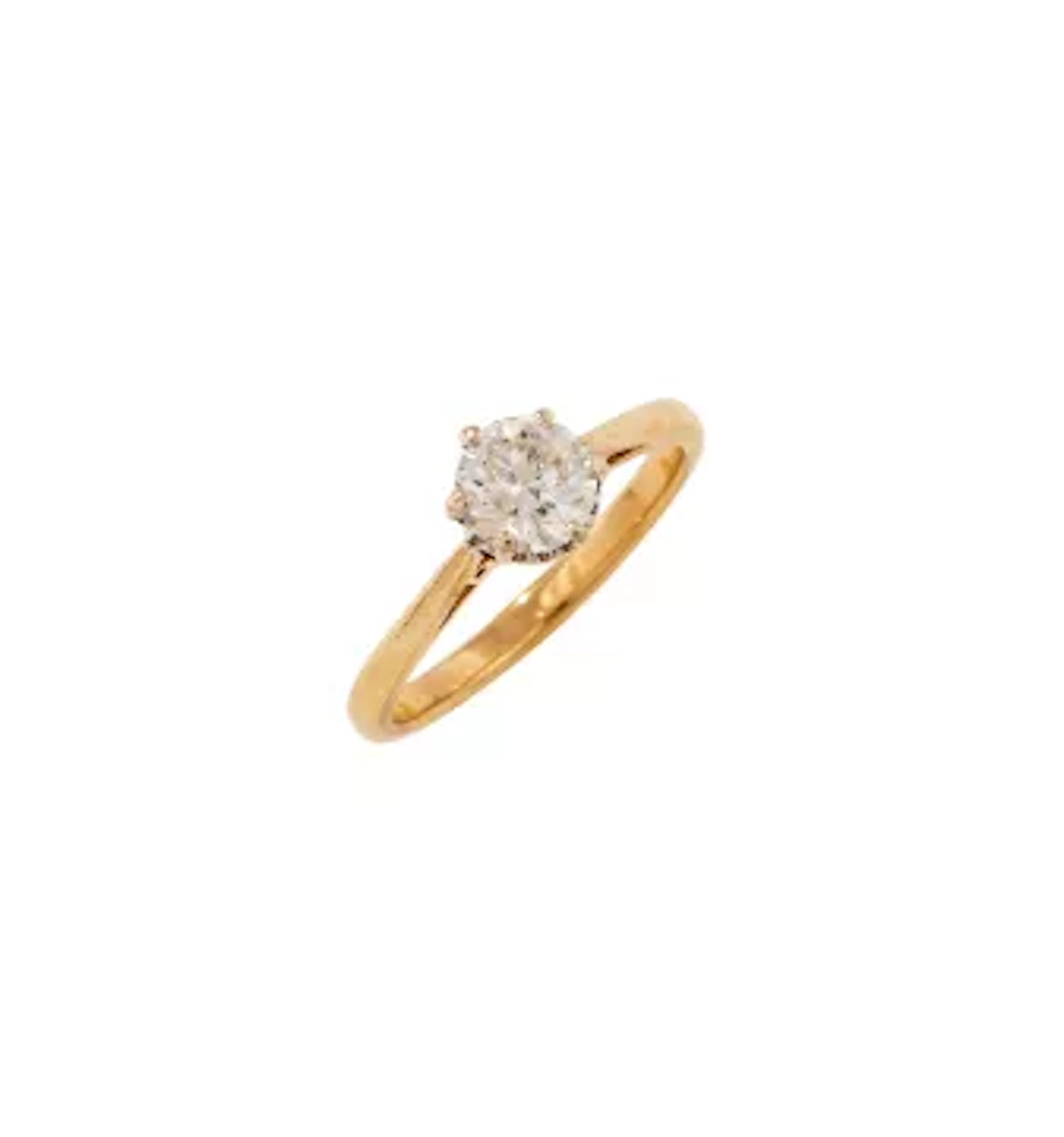 A DIAMOND SINGLE STONE RING