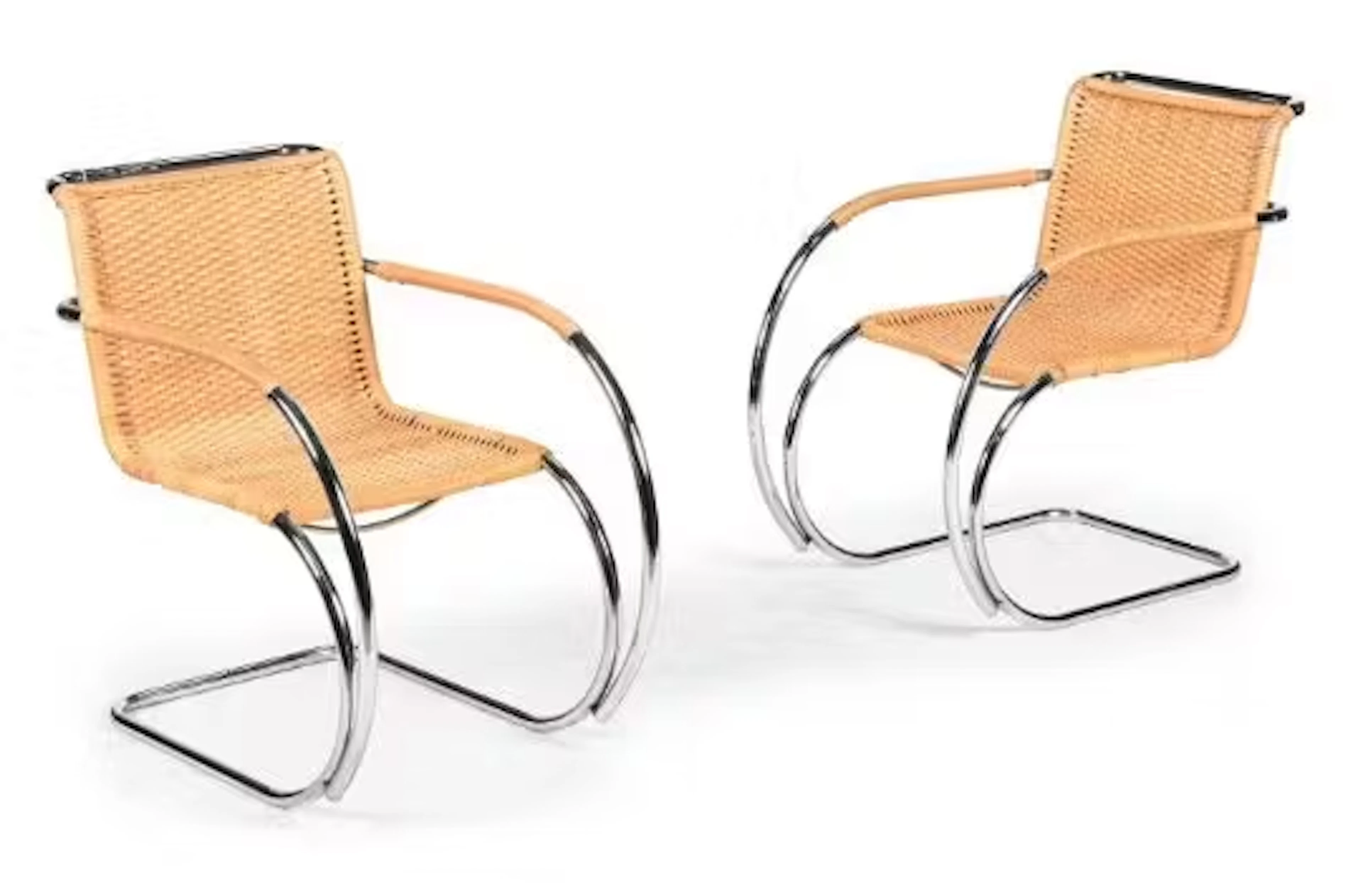 LUDWIG MIES VAN DER ROHE (GERMAN, 1886-1969), PAIR OF 'MR20' ARMCHAIRS