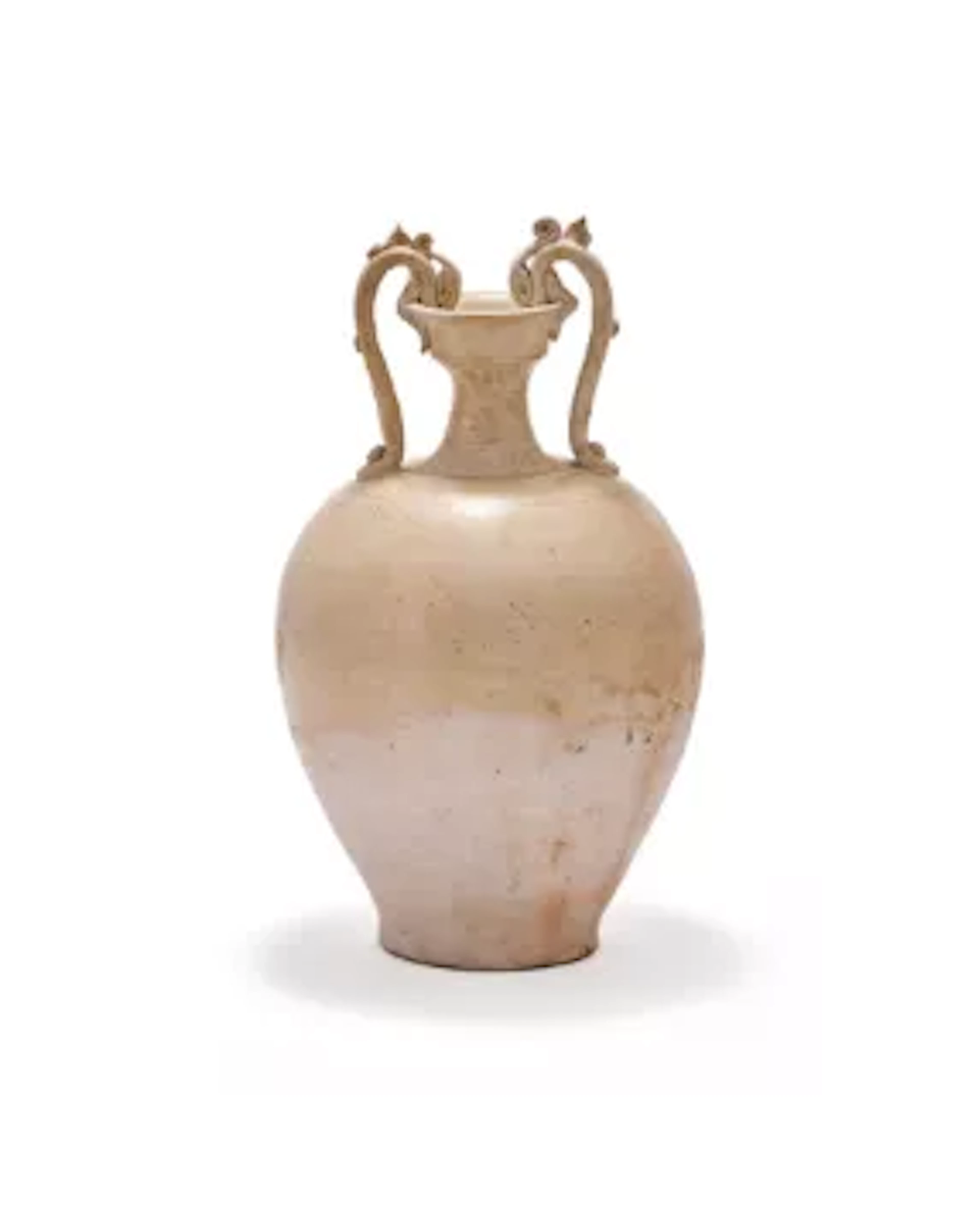 A Chinese straw glazed pottery amphora, Siu or Tang dynasty