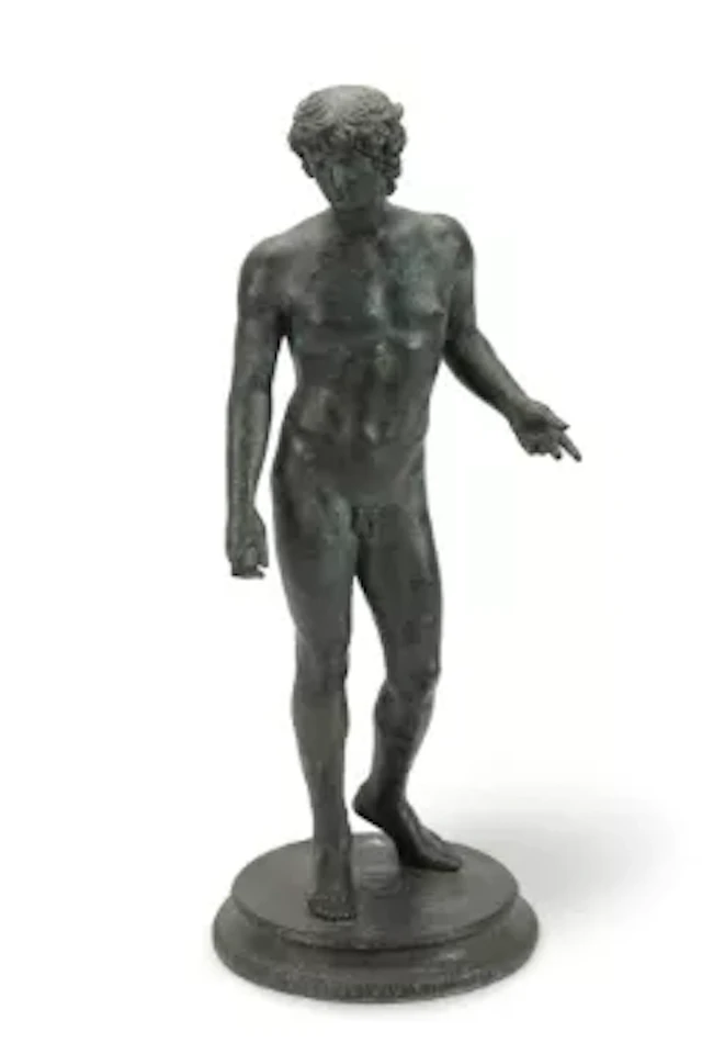 AFTER THE ANTIQUE, A BRONZE FIGURE OF THE FARNESE ANTINOUS, PROBABLY