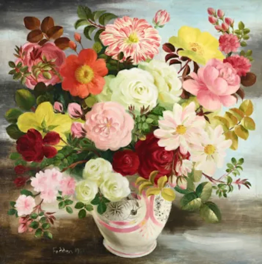 λ MARY FEDDEN (BRITISH 1915-2012), FLOWER STILL LIFE (WOMAN MAGAZINE)
