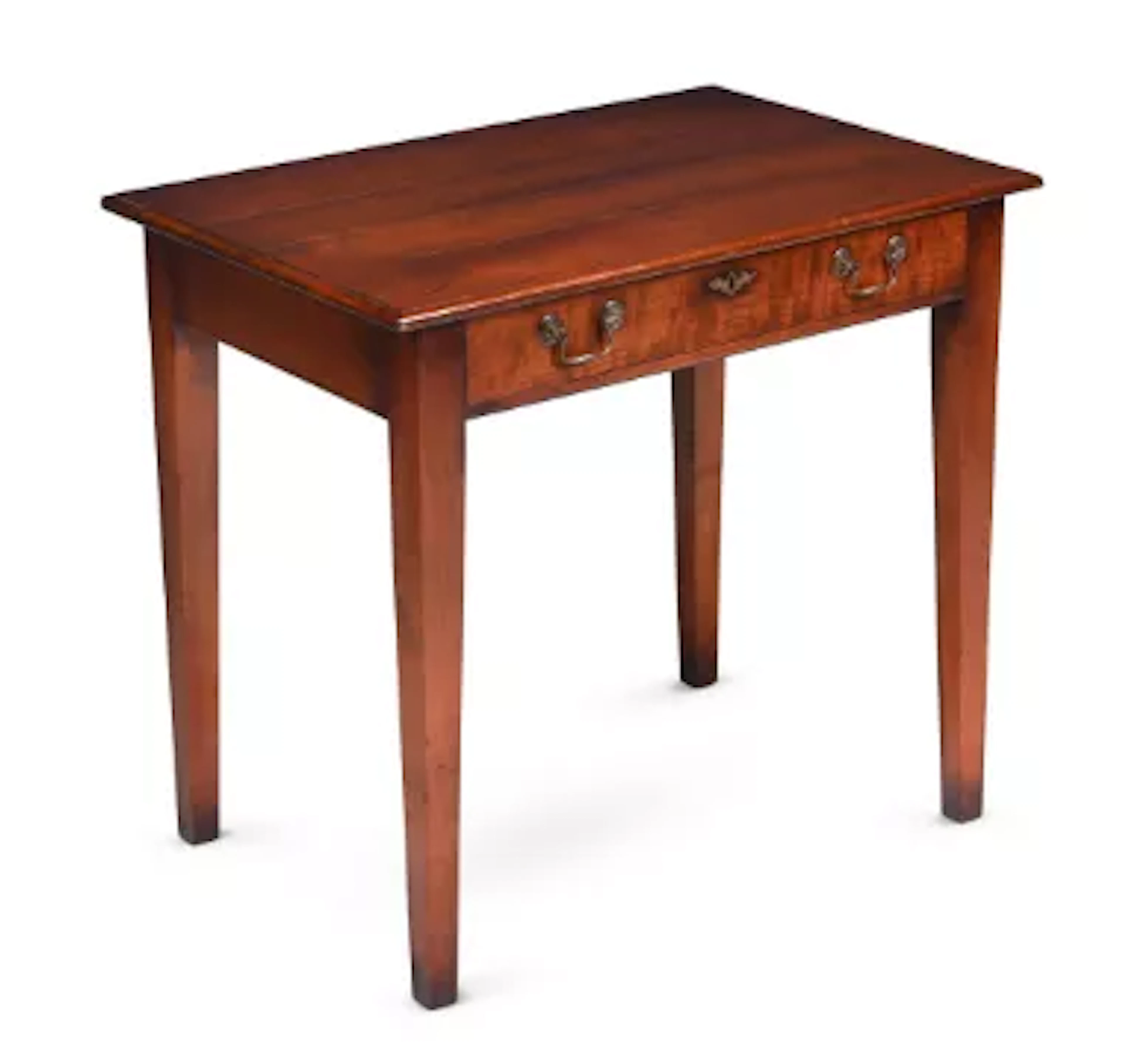 A CHERRYWOOD SIDE TABLE WITH PLANKED TOP, FRENCH, IN 19TH CENTURY