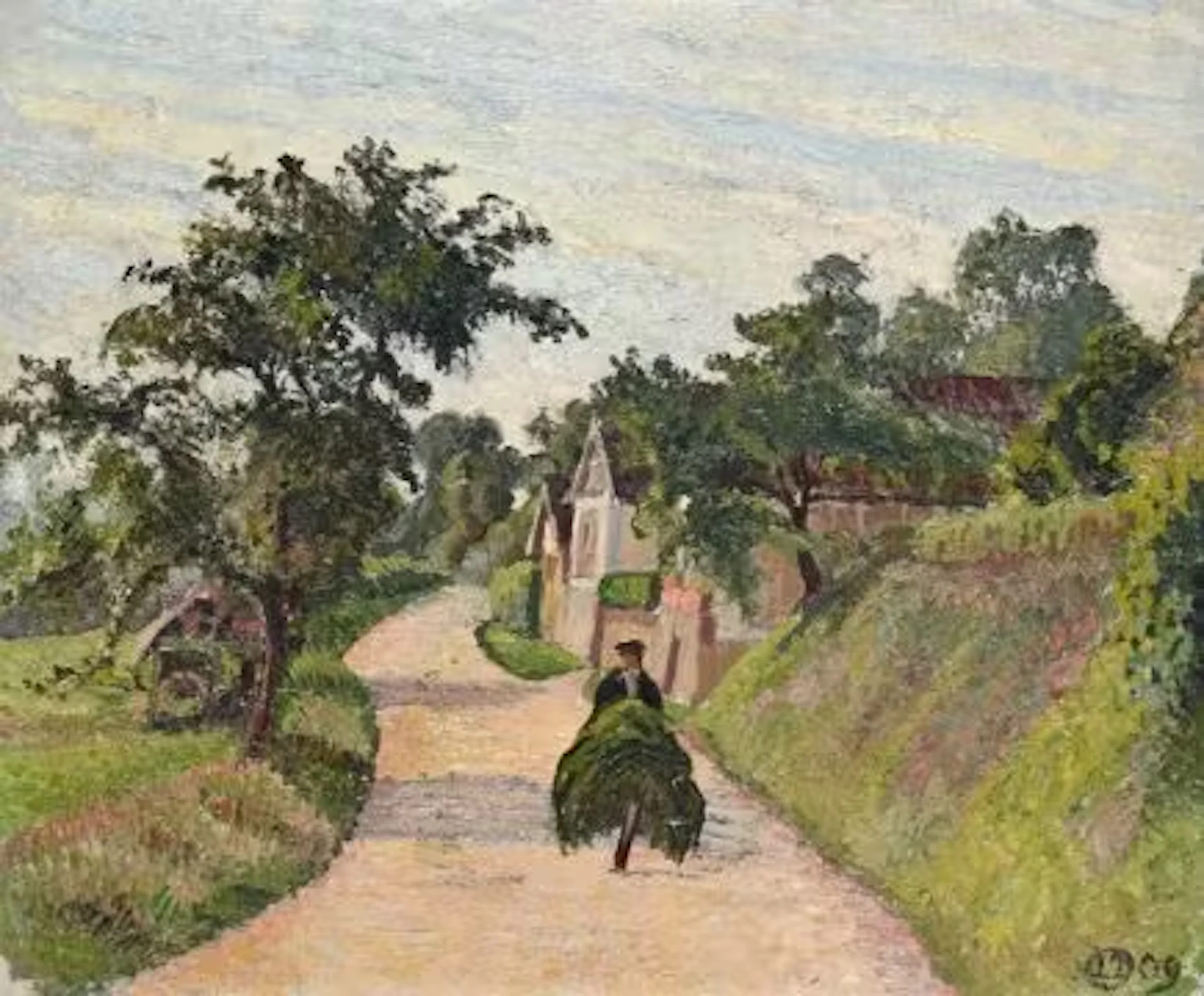 LUCIEN PISSARRO (FRENCH 1863-1944), ÉRAGNY, LA ROUTE GISORS A BAZINCOURT