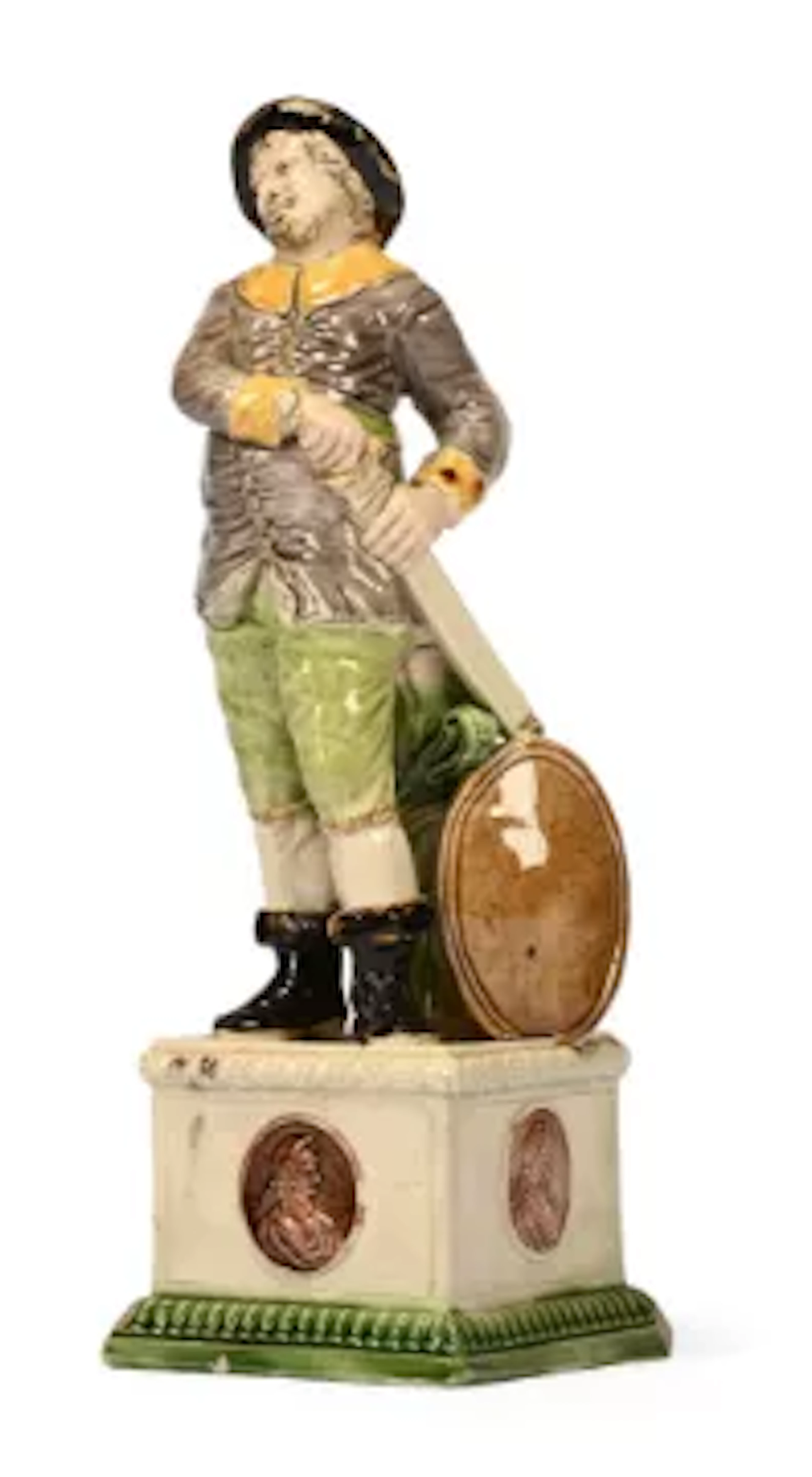 A STAFFORDSHIRE CREAMWARE FIGURE OF ADMIRAL CORNELIUS VAN TROMP, CIRCA 1790