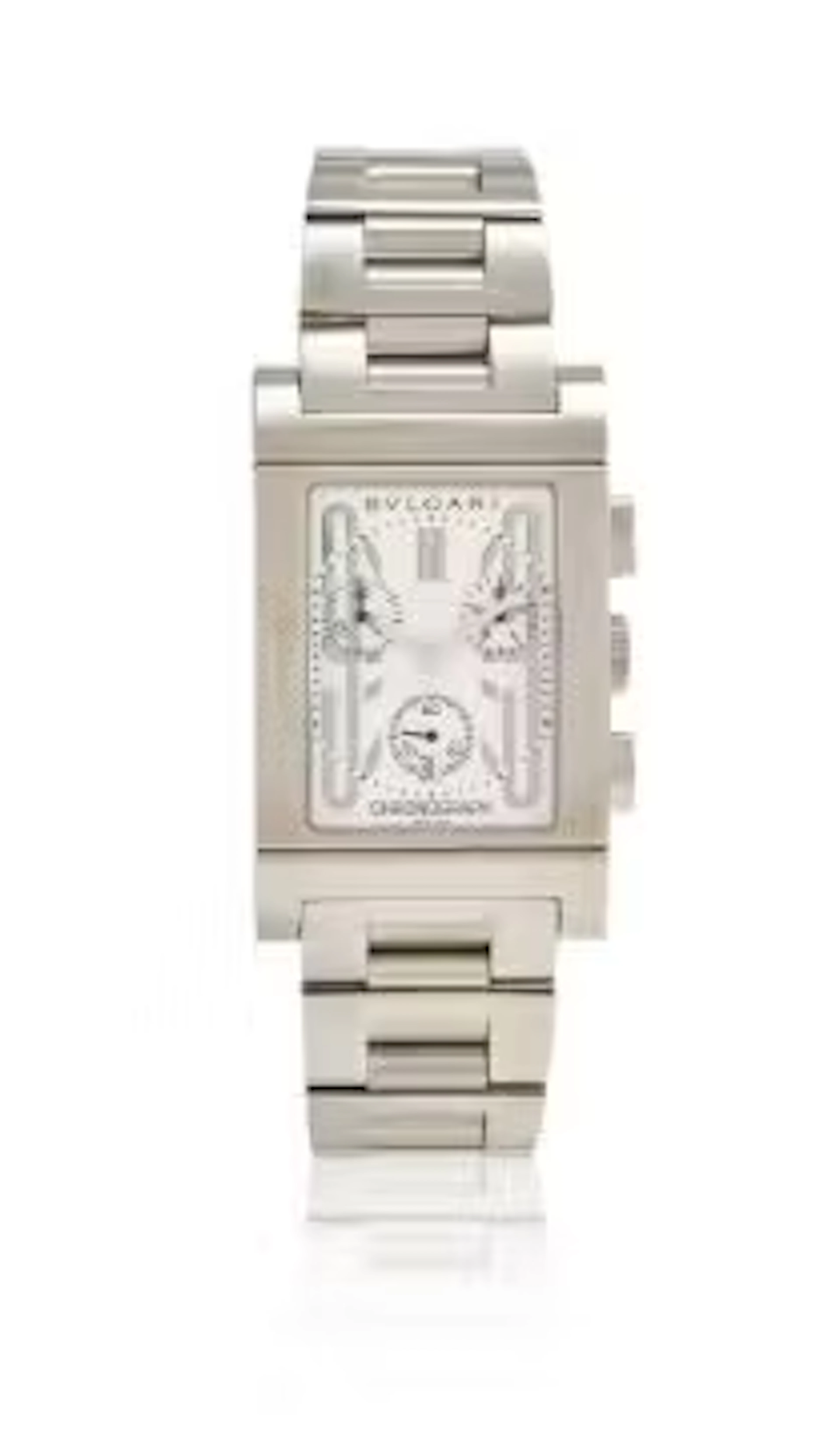 BULGARI, RETTANGOLO, REF. RTC 49 S, A STAINLESS STEEL CHRONOGRAPH
