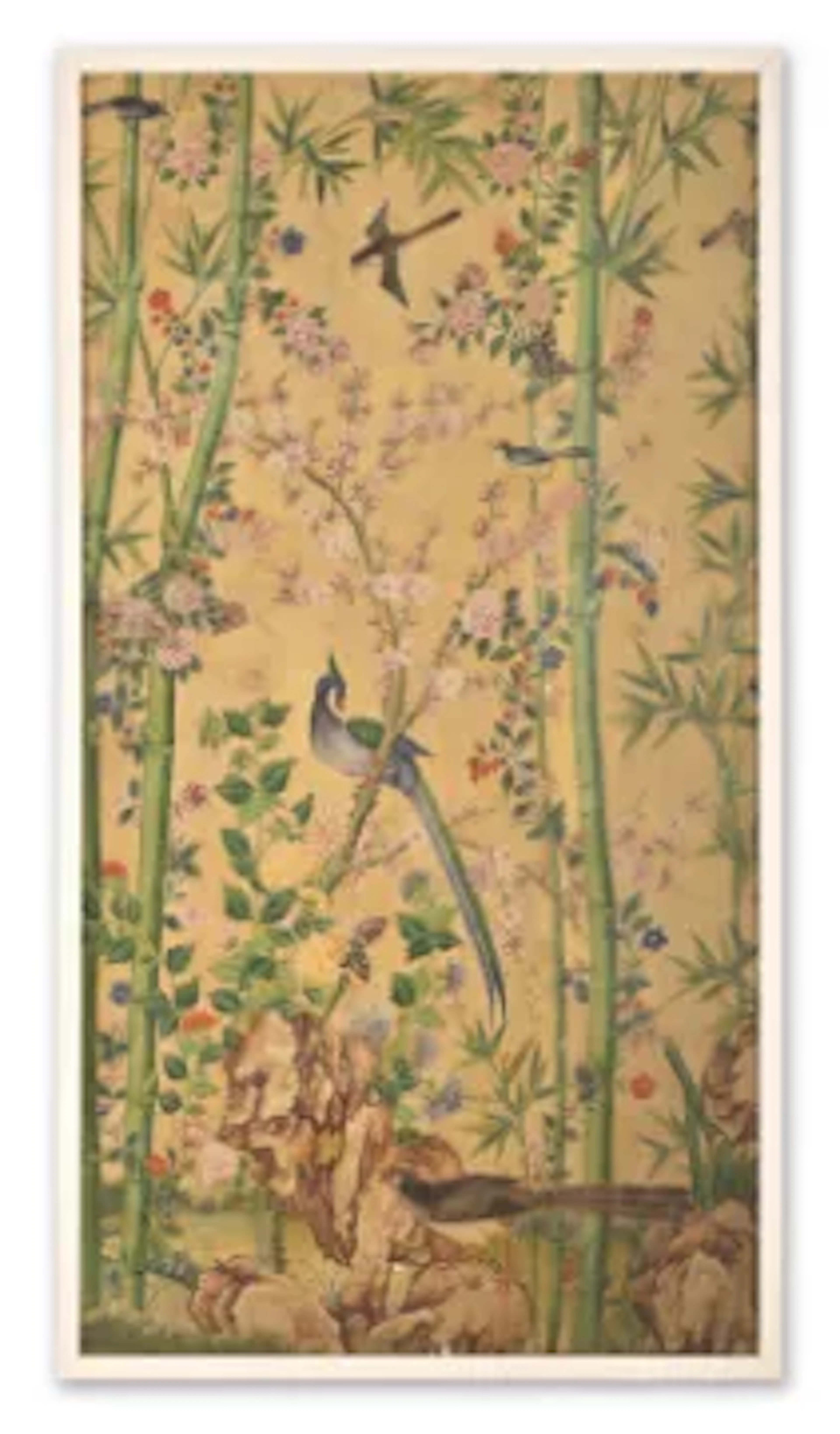 A CHINESE EXPORT WALLPAPER PANEL, PROBABLY 18TH CENTURY