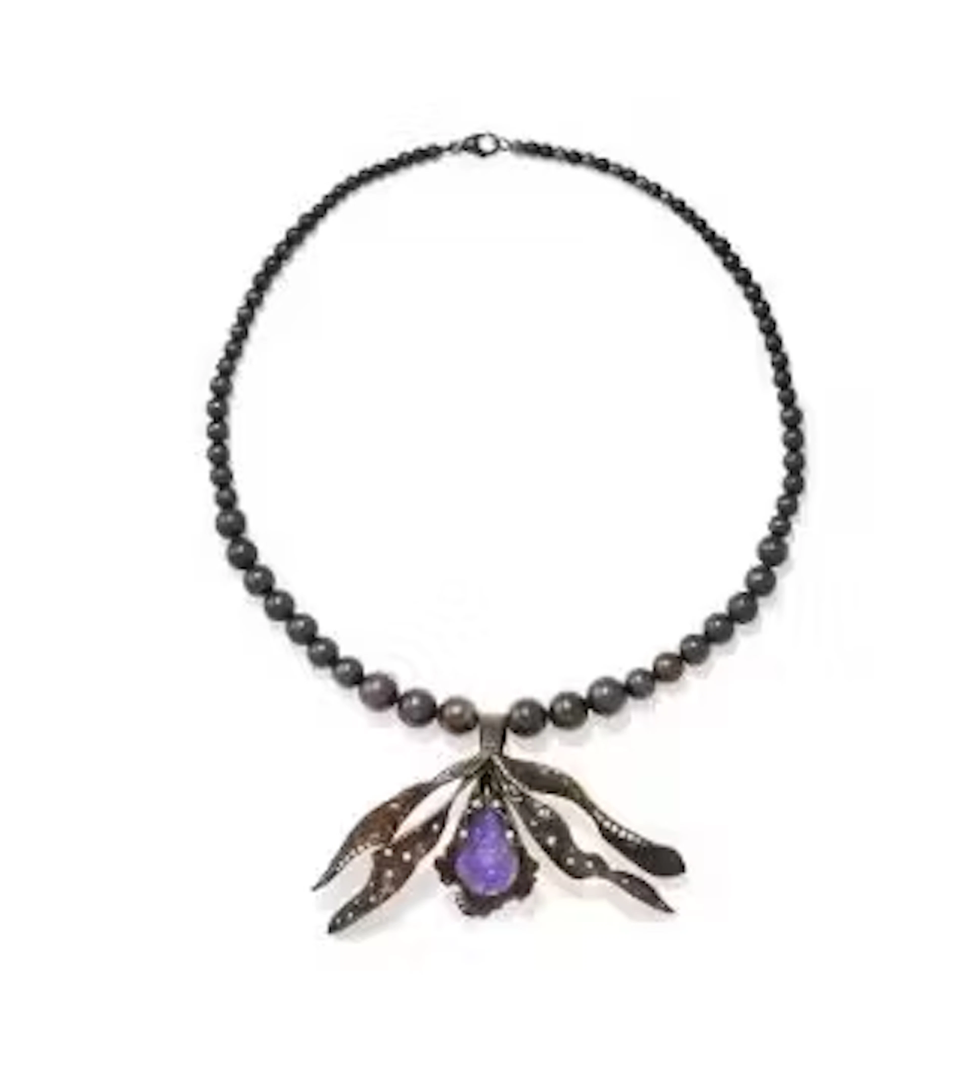 ROGER DOYLE, AN OPAL AND DIAMOND NECKLACE