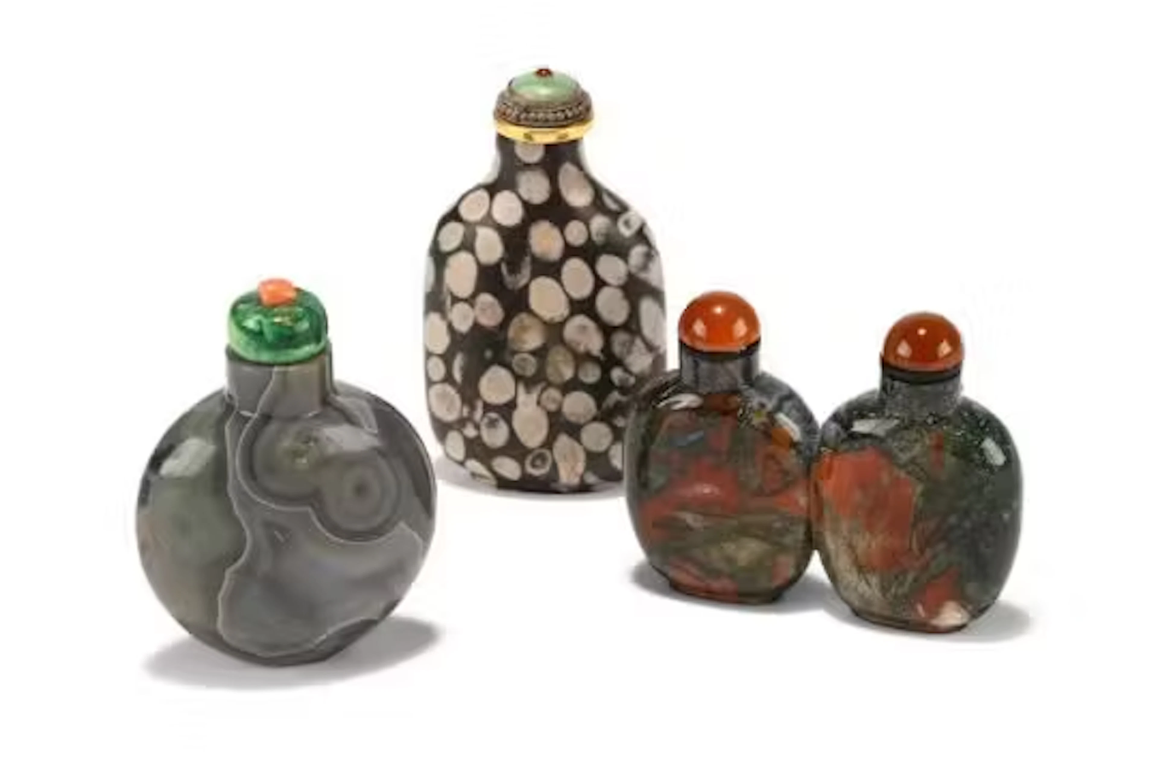 Y A Chinese moss agate snuff bottle