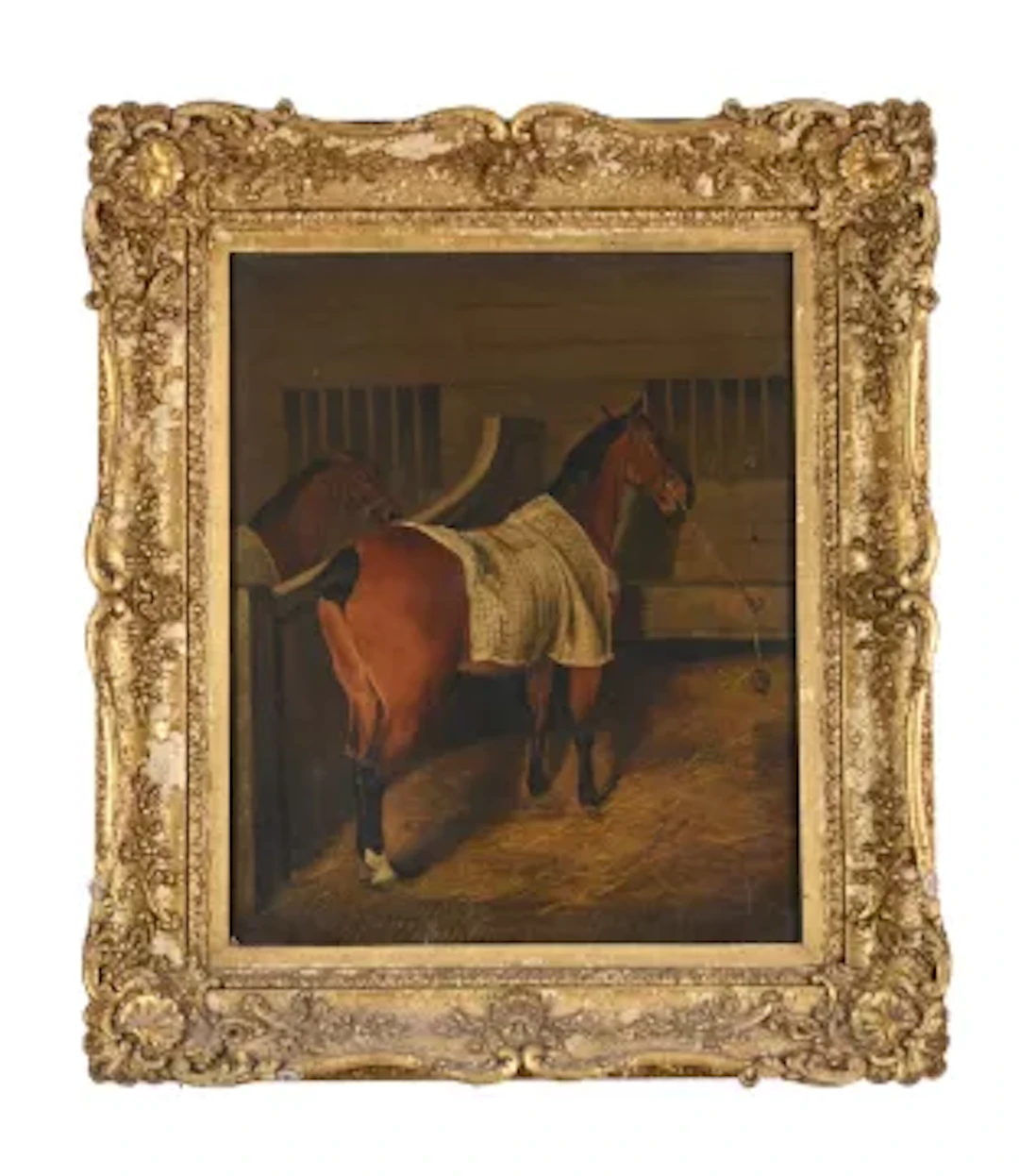 FOLLOWER OF JOHN FREDERICK HERRING, HORSES IN A STABLE
