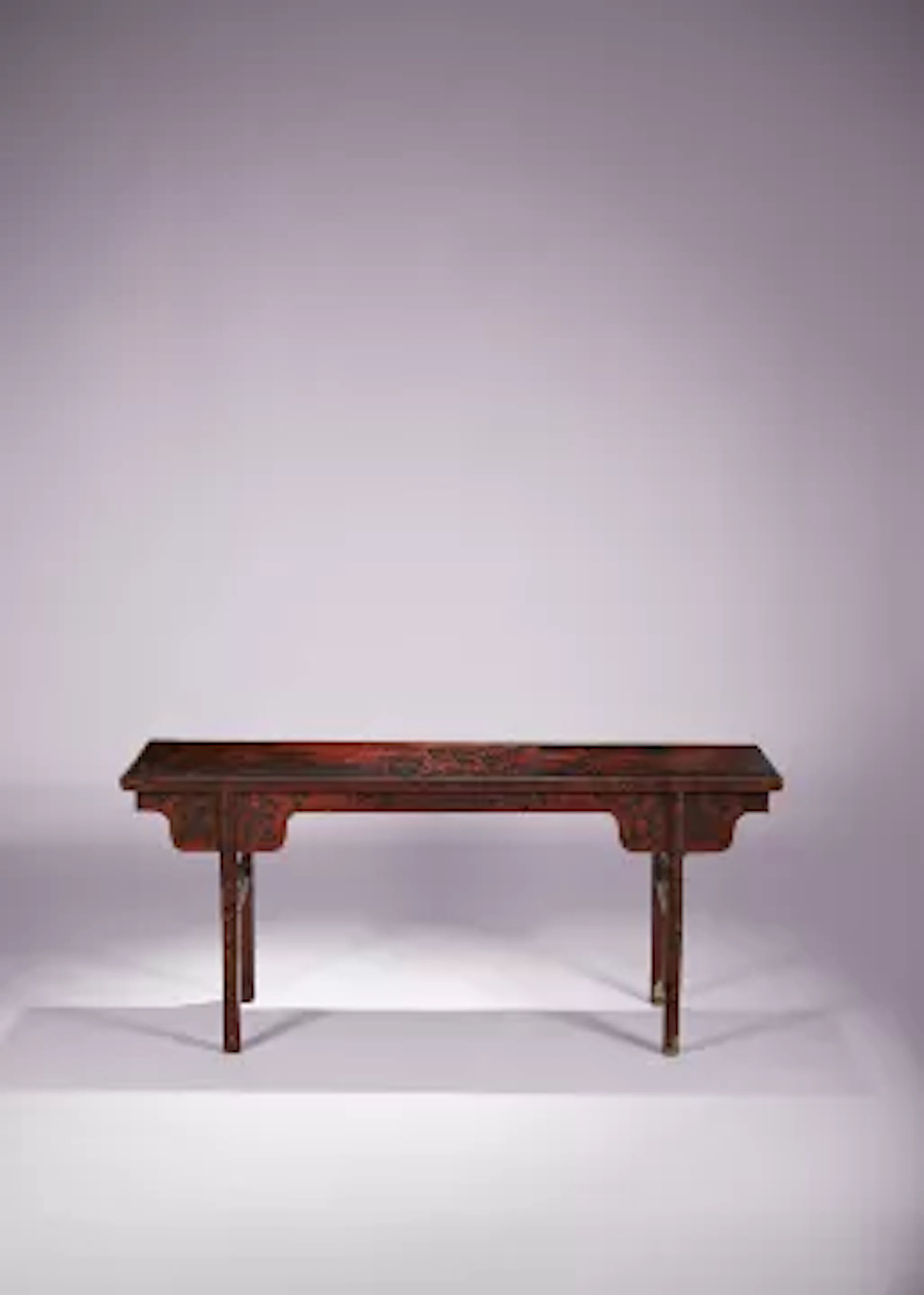 A Chinese orange-ground qiangjin and tianqi 'four seasons' alter table