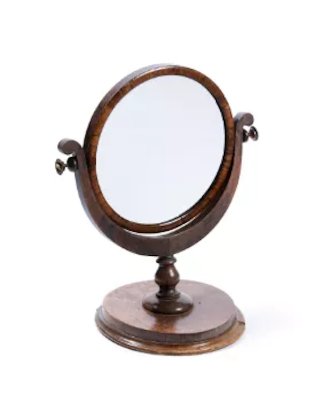 A VICTORIAN MAHOGANY DRESSING TABLE MIRROR, MID 19TH CENTURY