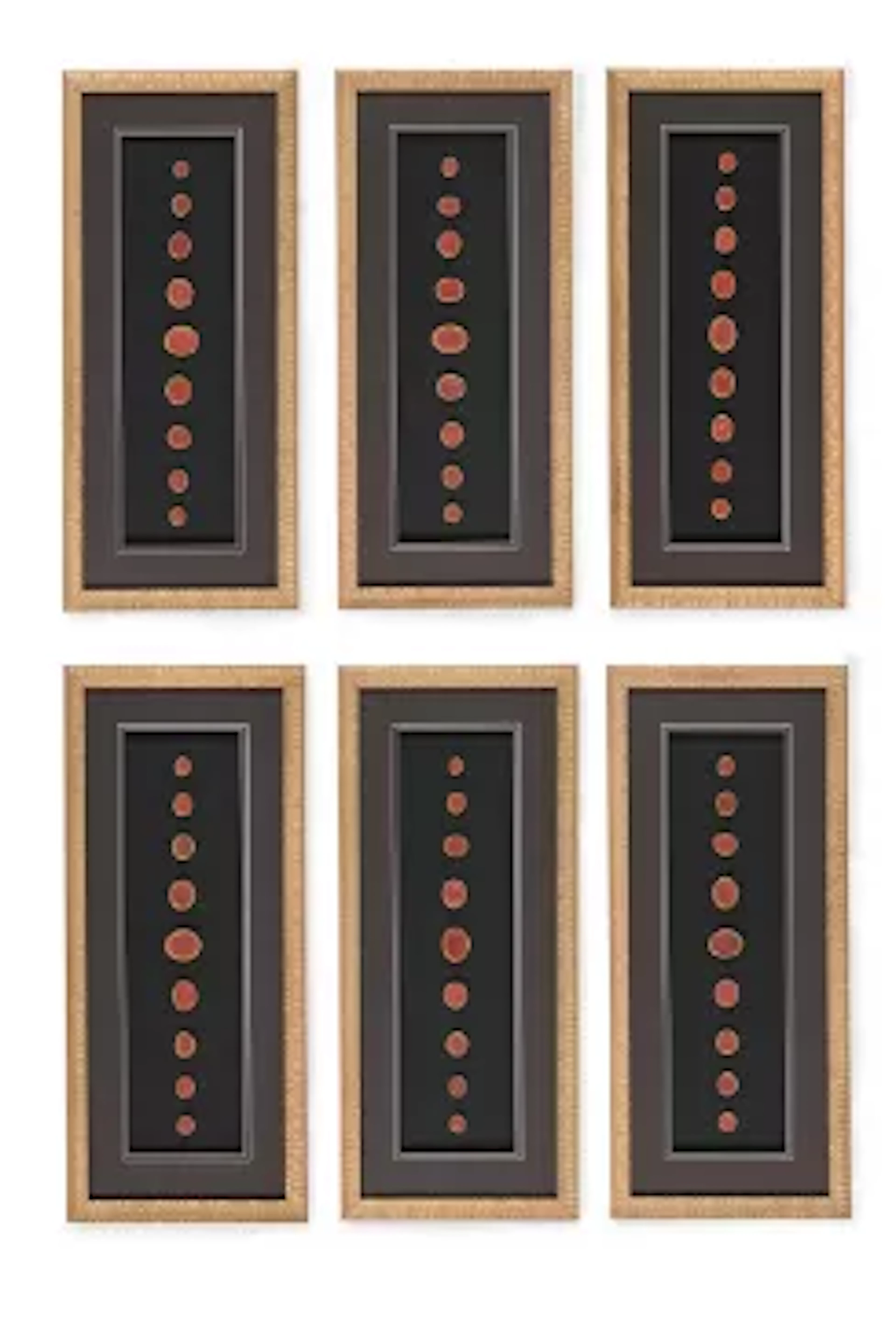 A SET OF SIX GRAND TOUR FRAMED WAX INTAGLIOS, 19TH CENTURY