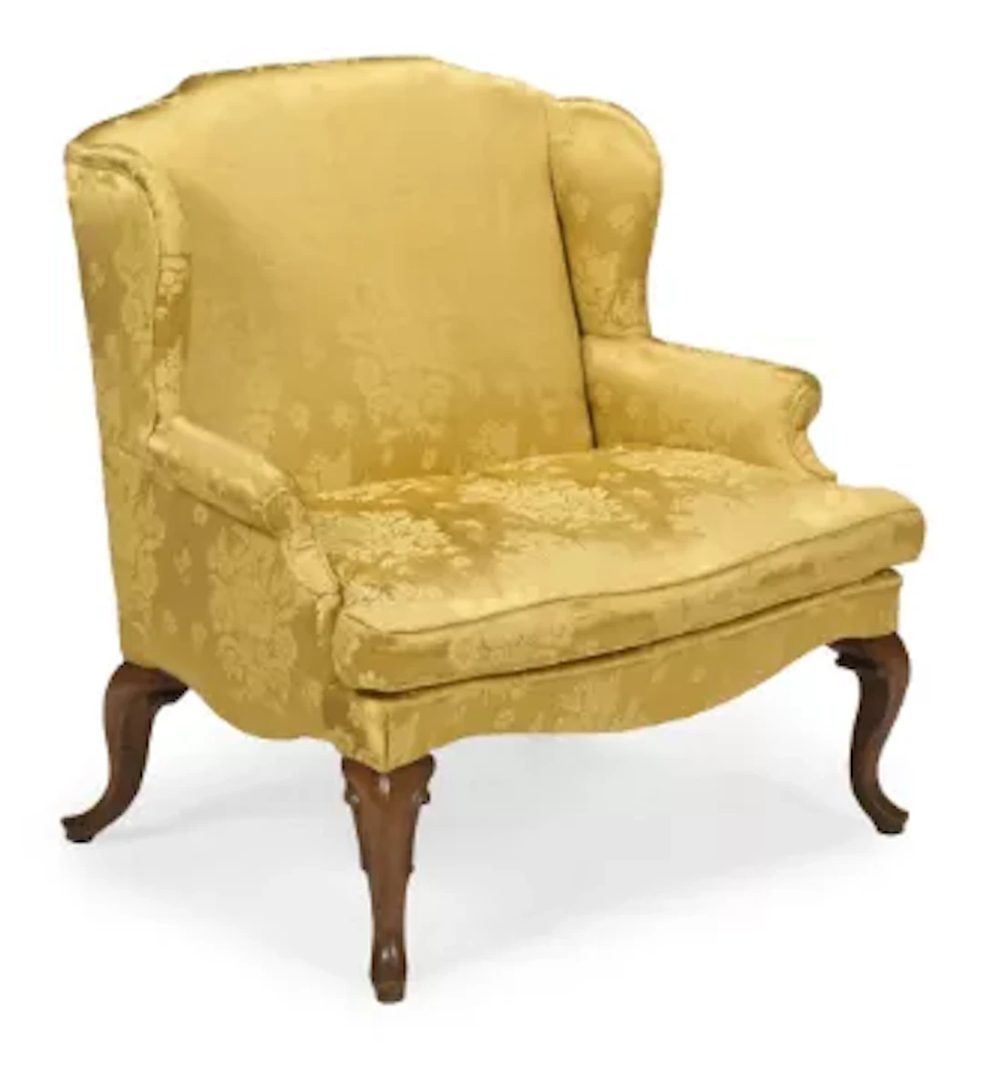 A WILLIAM & MARY WALNUT AND SILK DAMASK UPHOLSTERED SETTEE, CIRCA 1690