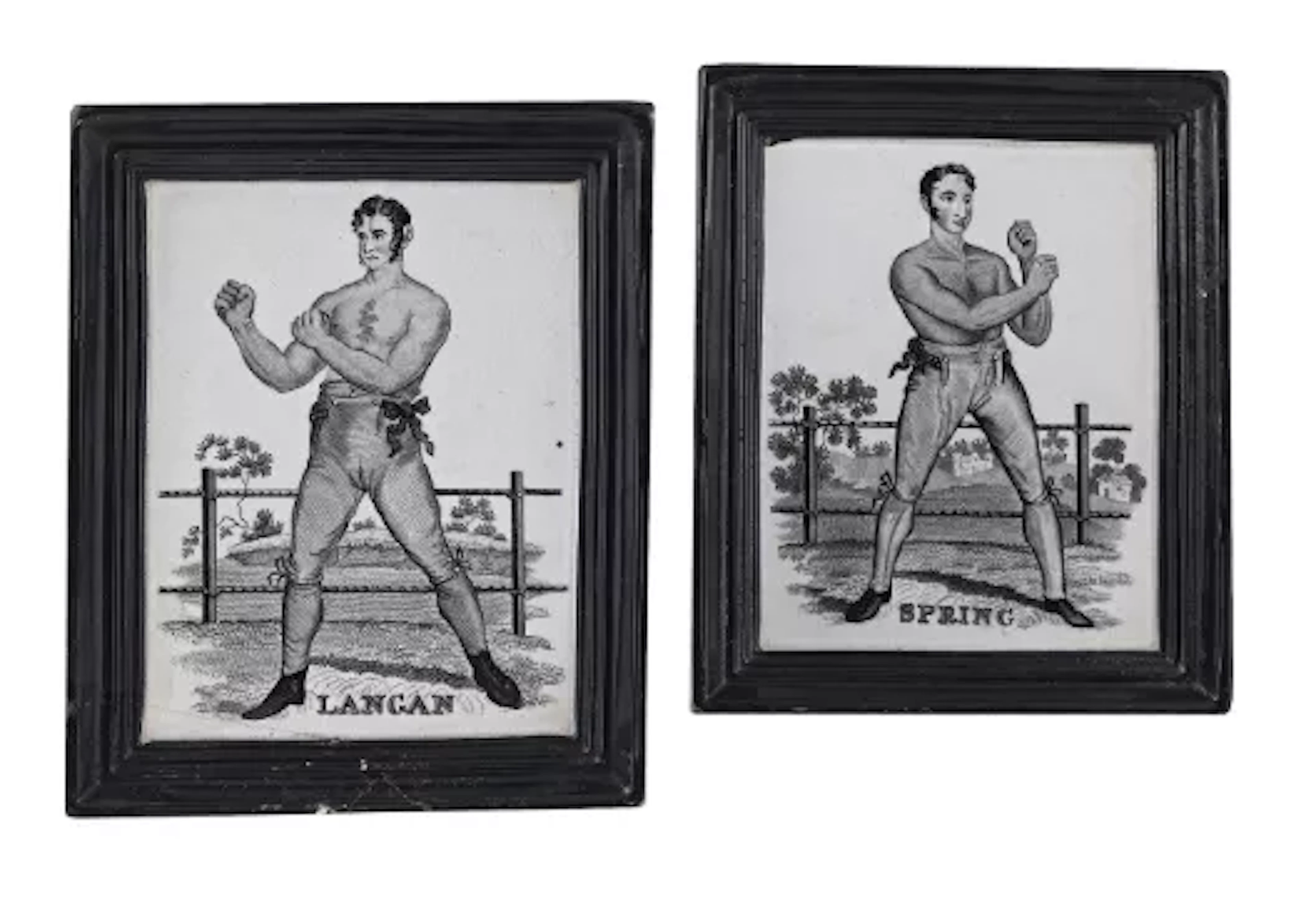 A PAIR OF STAFFORDSHIRE PEARLWARE COMMEMMORATIVE FRAME-MOULDED PLAQUES
