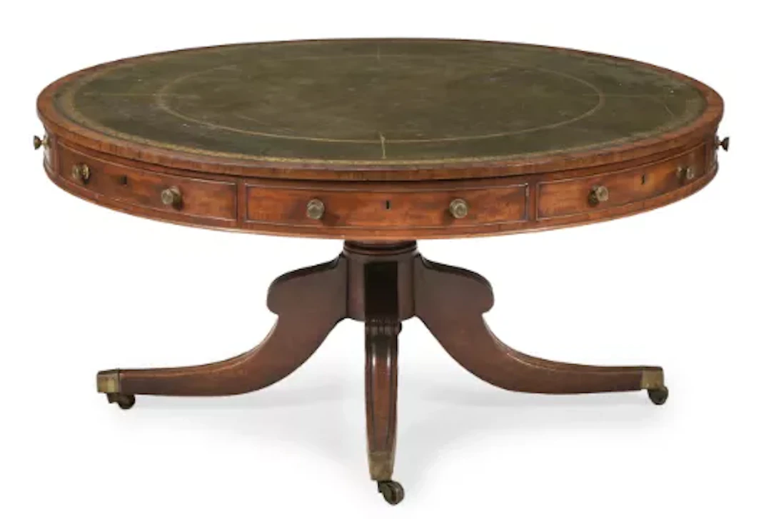 A REGENCY MAHOGANY DRUM TABLE, CIRCA 1815