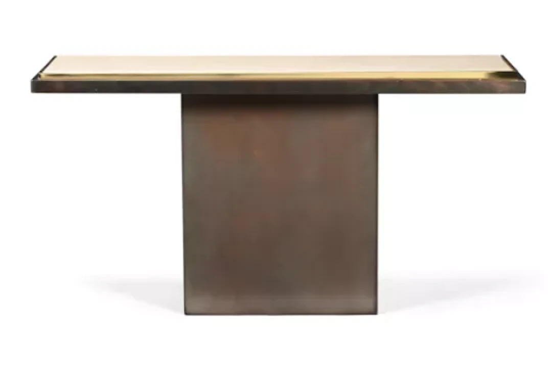 BELGOCHROM (BELGIAN), ATTRIBUTED, A CONSOLE TABLE, CIRCA 1970