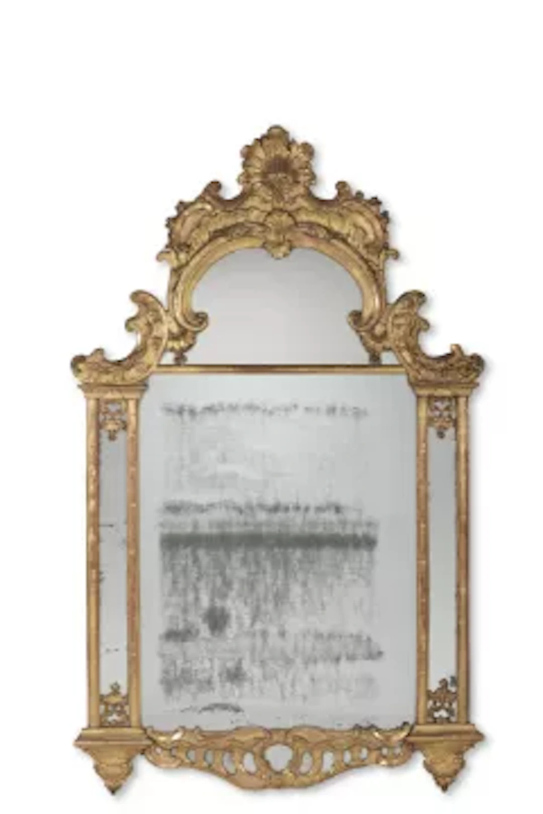 A GILTWOOD MIRROR OF LOUIS XV STYLE, FRENCH, 19TH CENTURY