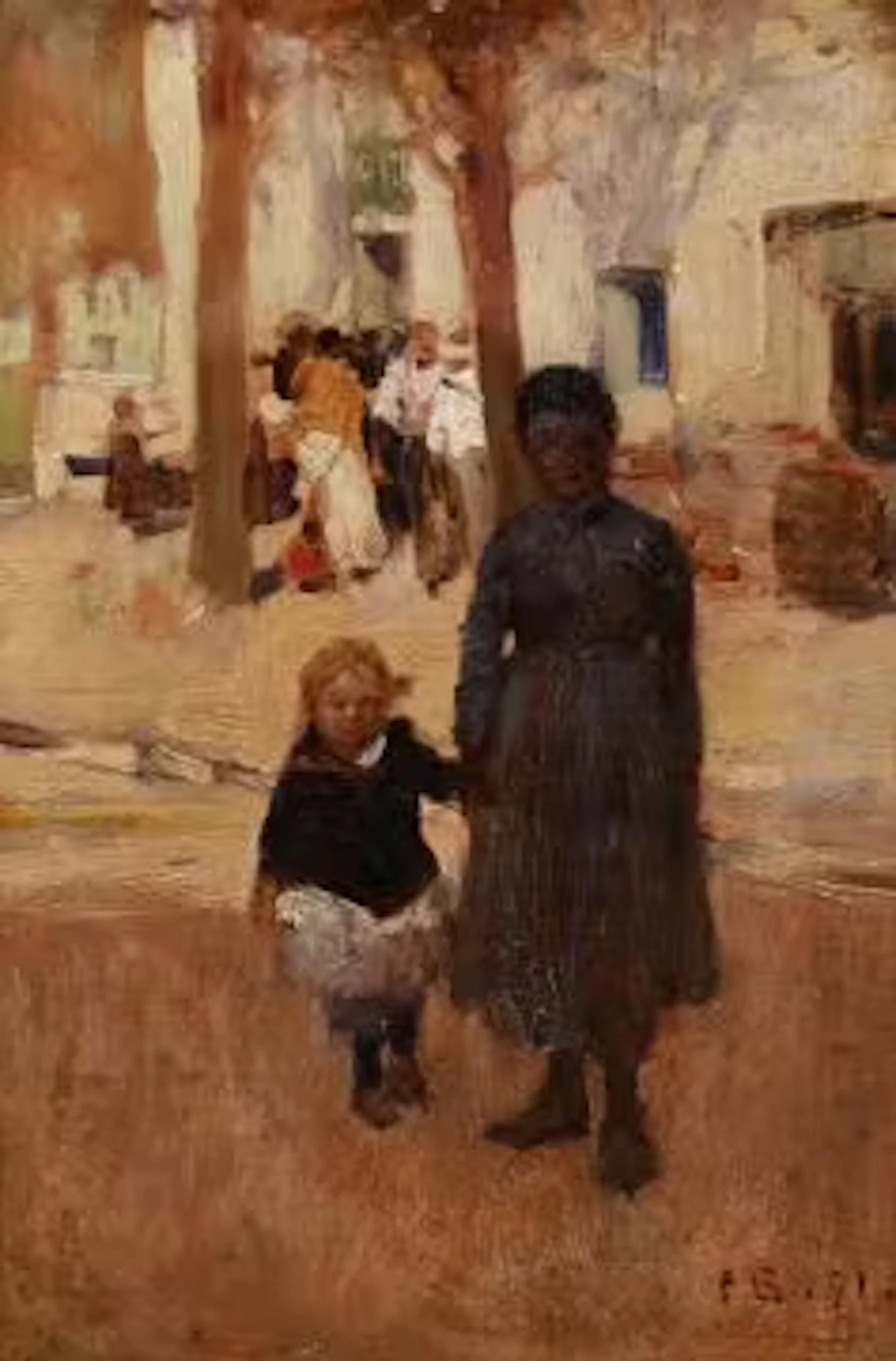 λ SIR FRANK BRANGWYN (BRITISH 1867-1956), NURSE WITH CHILD