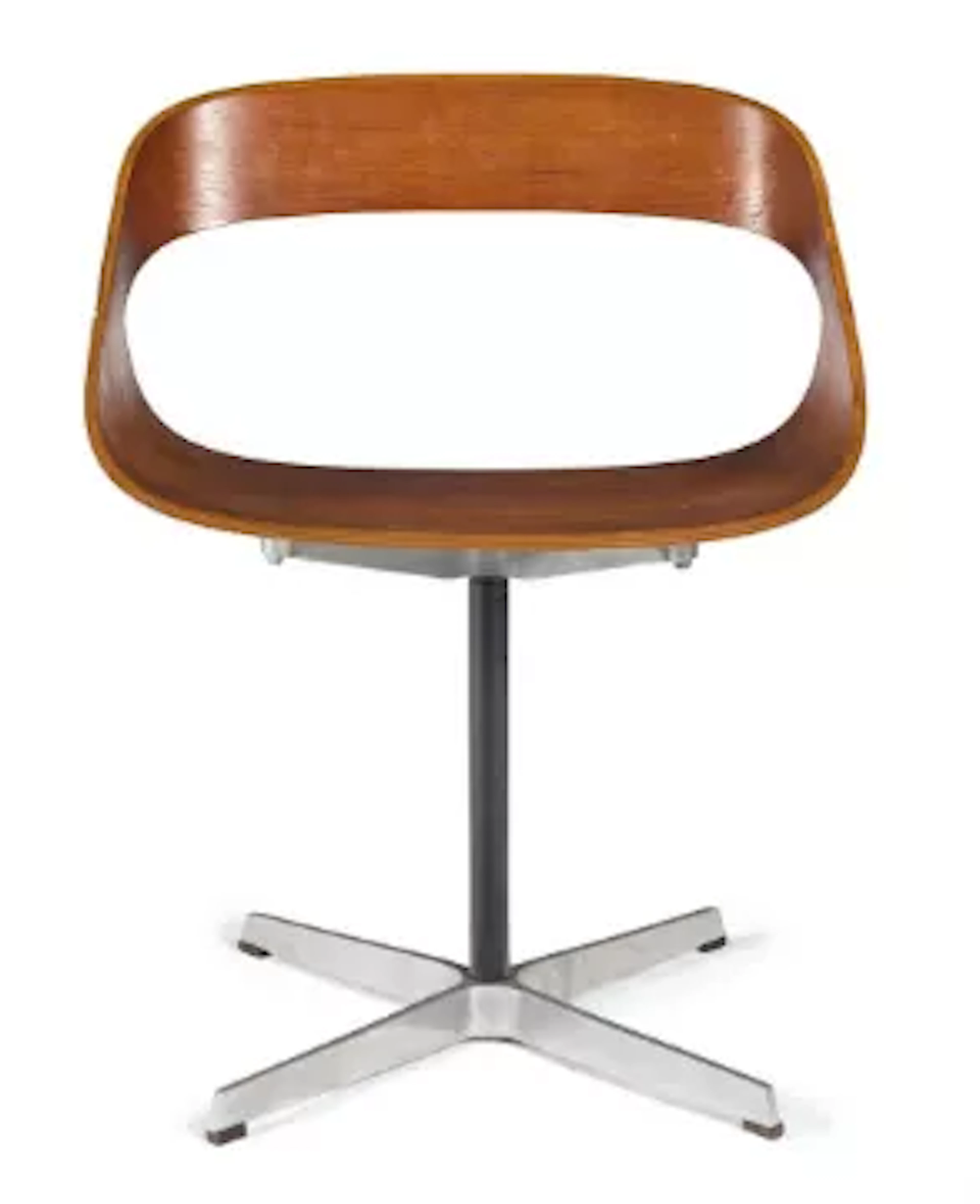 A 'MODEL 130' BENTWOOD SWIVEL CHAIR BY GEOFFREY HARCOURT (BRITISH