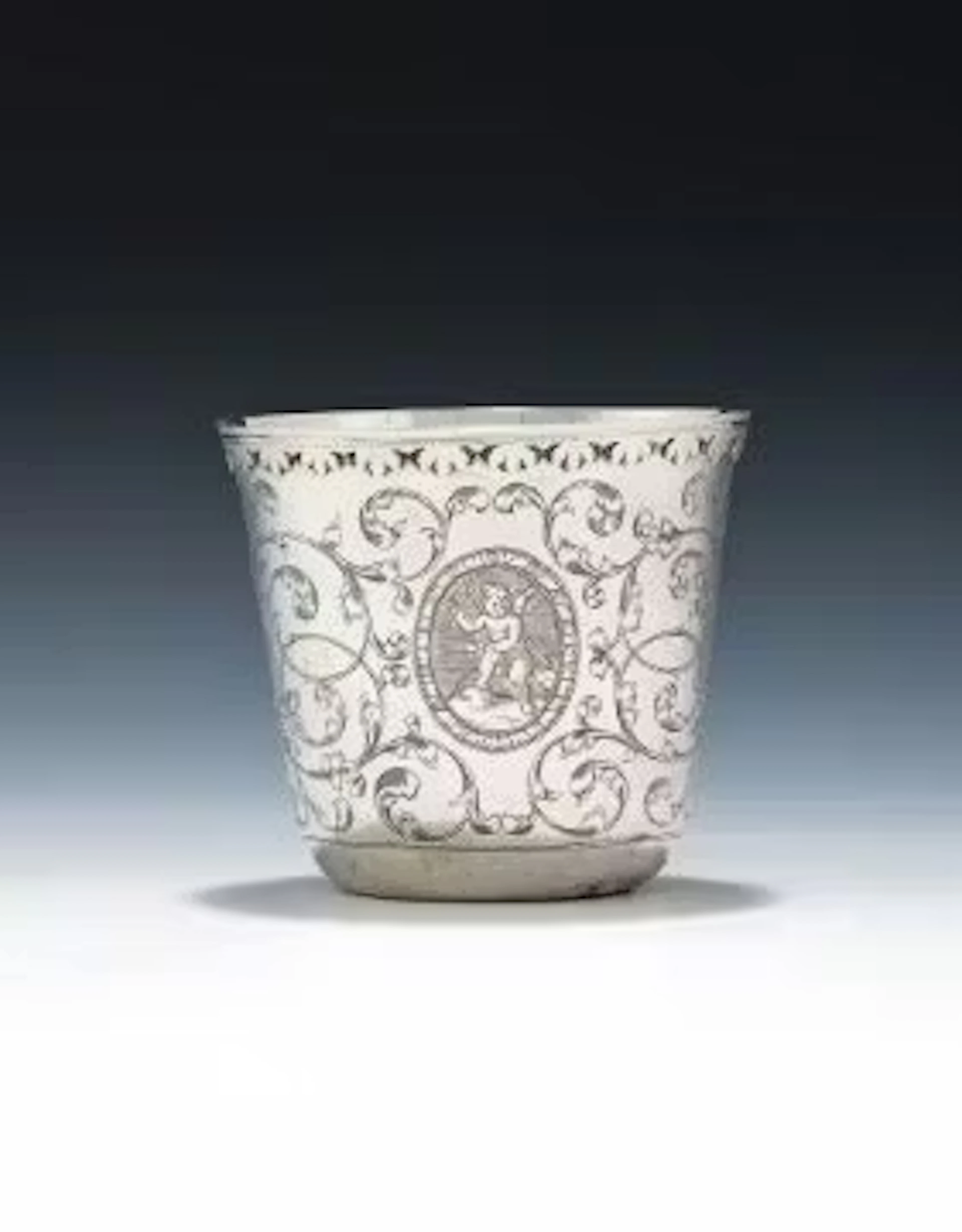 A WILLIAM AND MARY SILVER BEAKER