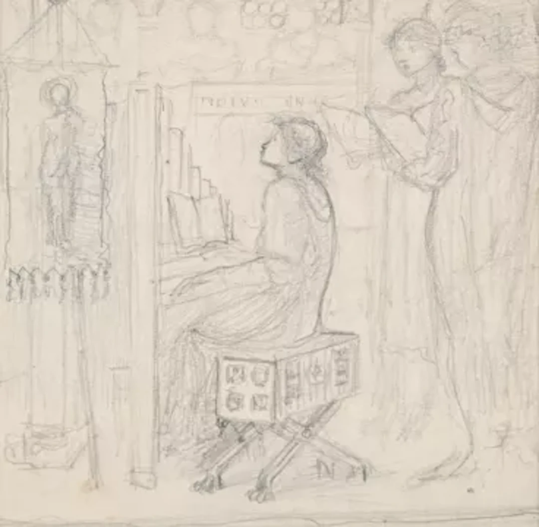 JOHN MELHUISH STRUDWICK (BRITISH 1849-1937), STUDY FOR ST CECILIA;