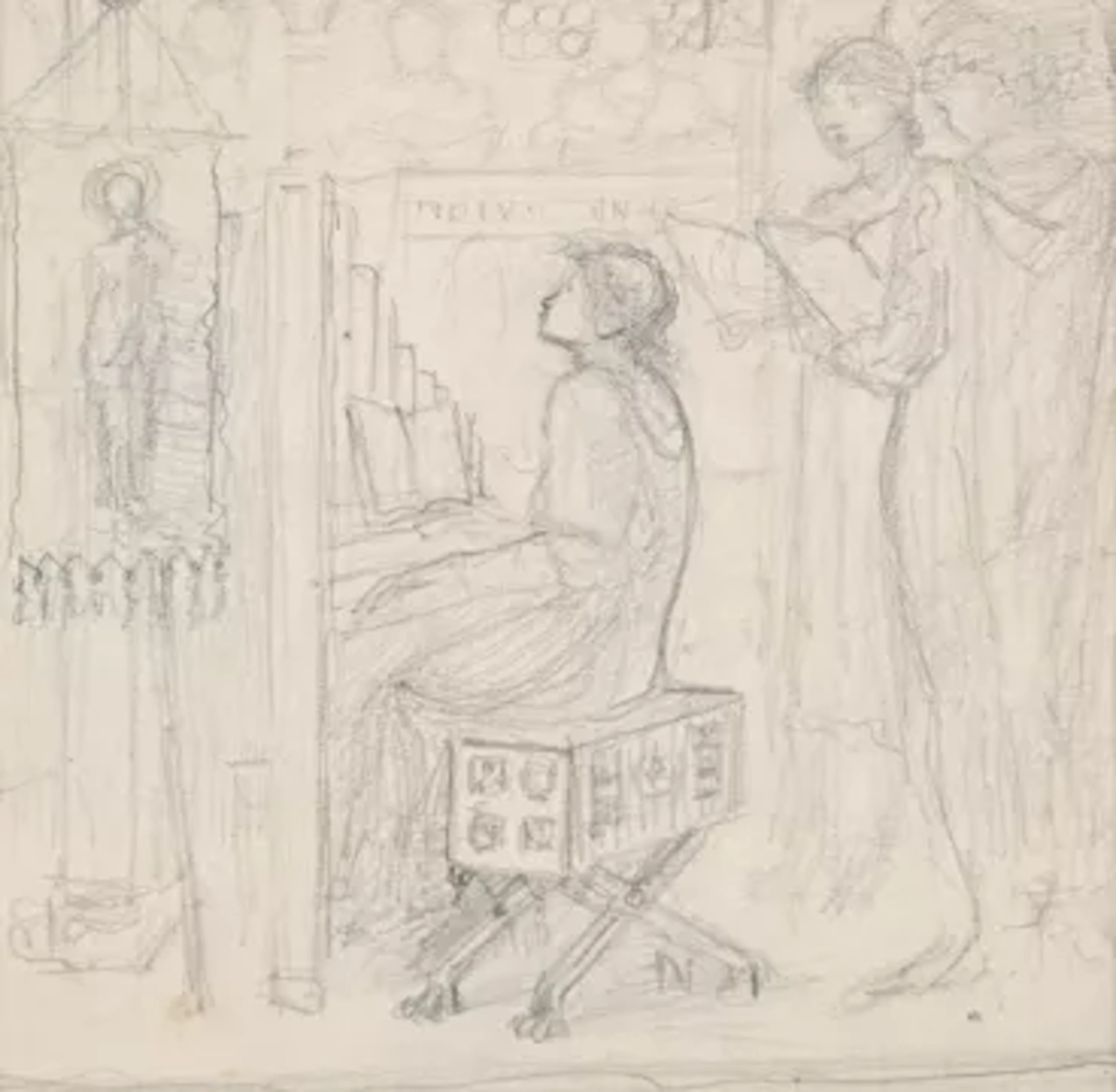 JOHN MELHUISH STRUDWICK (BRITISH 1849-1937), STUDY FOR ST CECILIA;