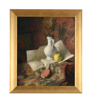 ENGLISH SCHOOL (20TH CENTURY), STILL LIFE OF A JUG AND LEMON