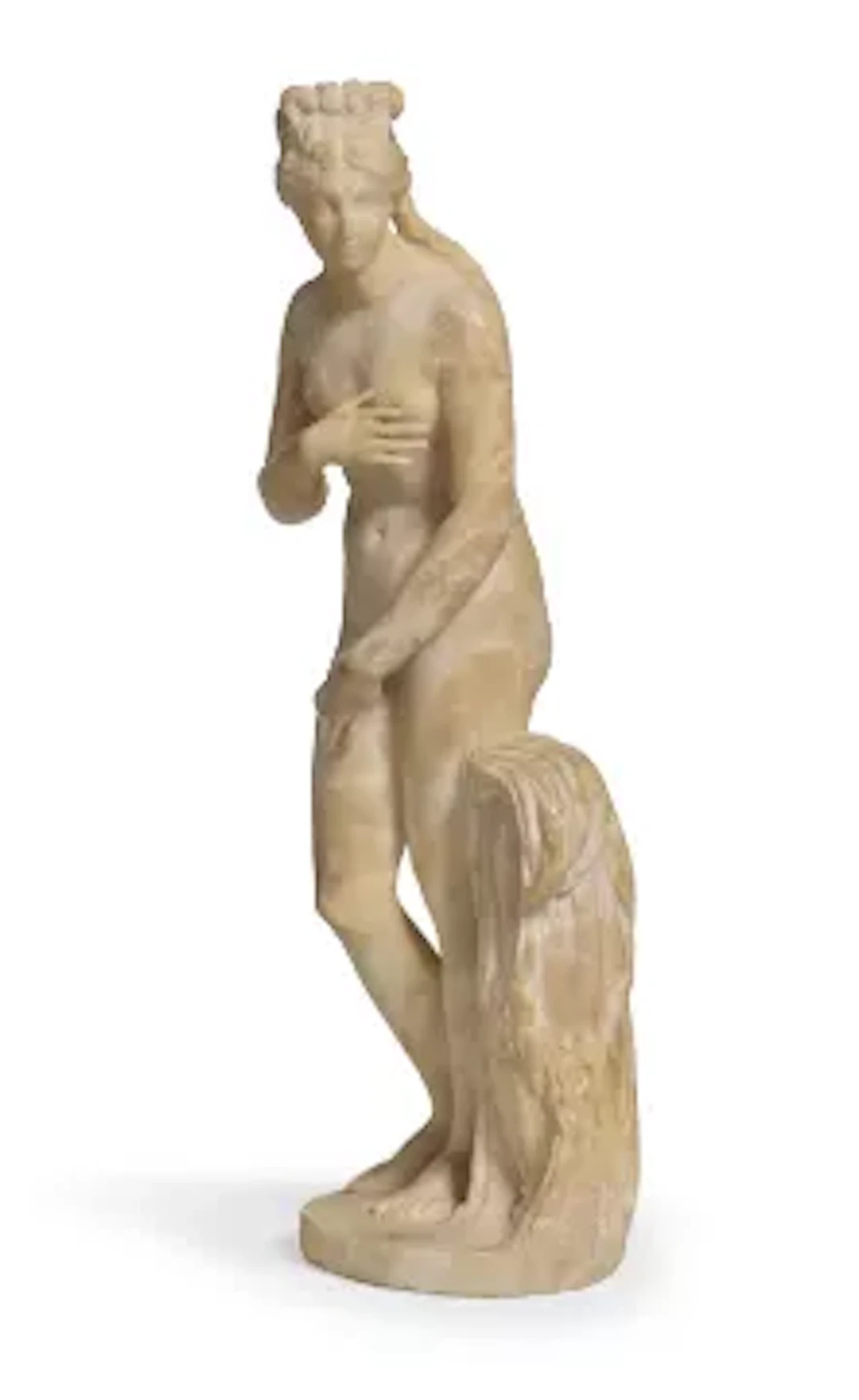 AFTER THE ANTIQUE, A PLASTER FIGURE 'THE BATHING VENUS', LATE 19TH