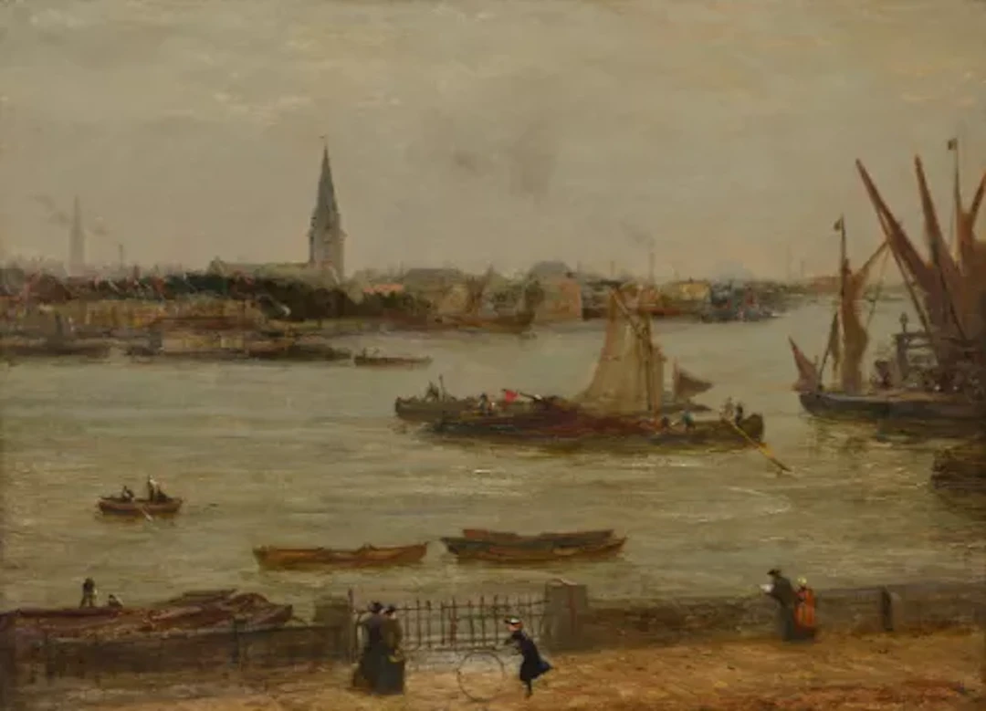 ATTRIBUTED TO CECIL GORDON LAWSON (BRITISH 1851-1882), BATTERSEA FROM