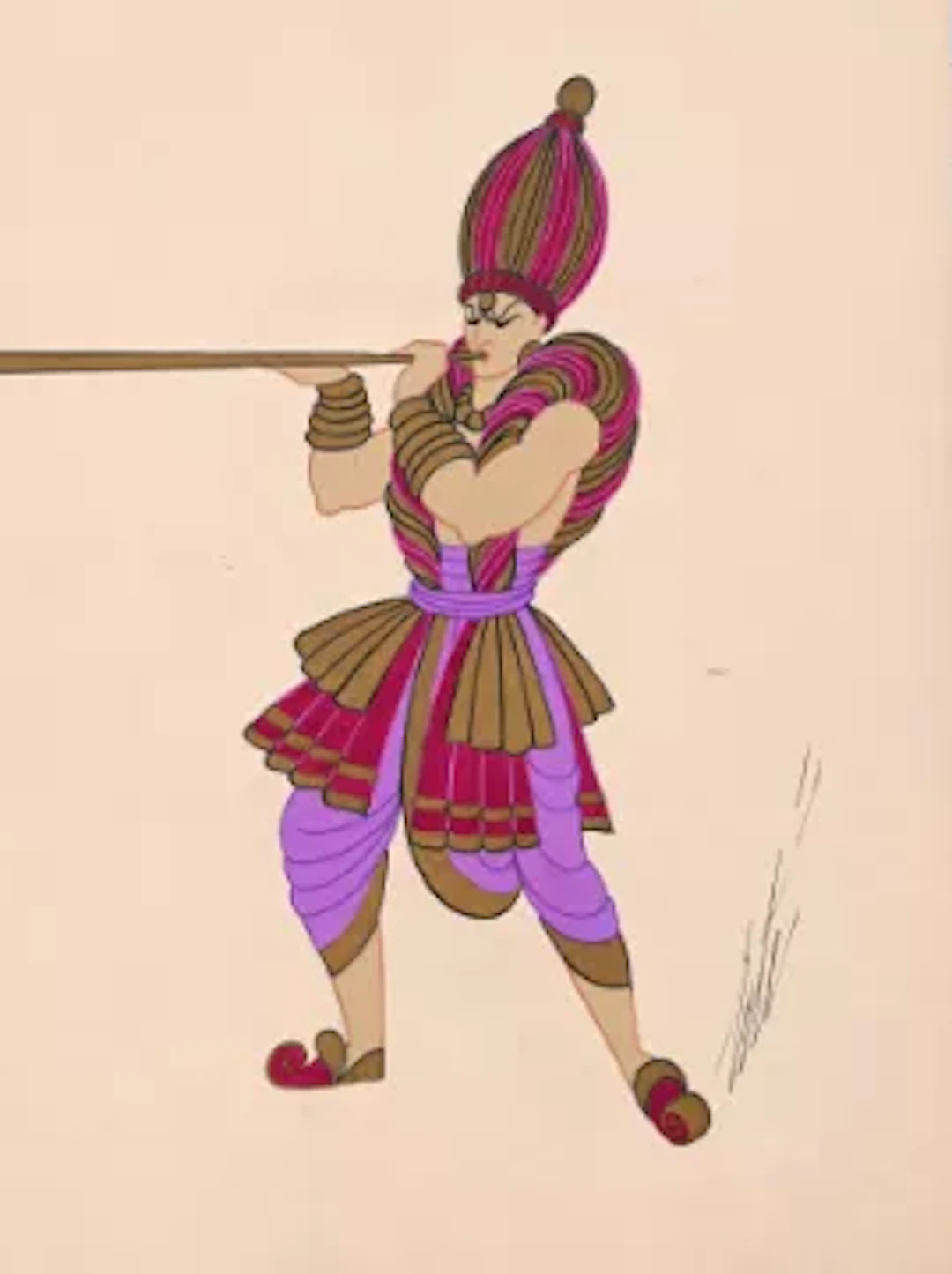 λ ERTÉ (FRENCH, 1892-1990), 'JOUER DE TROMPETTE' COSTUME DESIGN, 1936